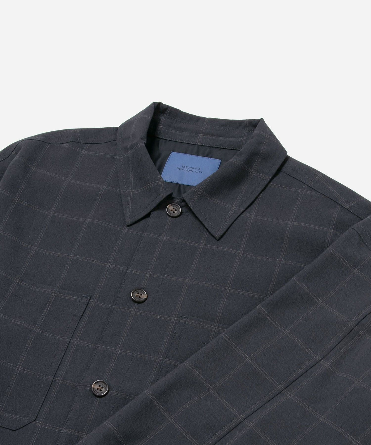 DRIESSEN WOOL GABARDINE LONG SLEEVE SHIRT