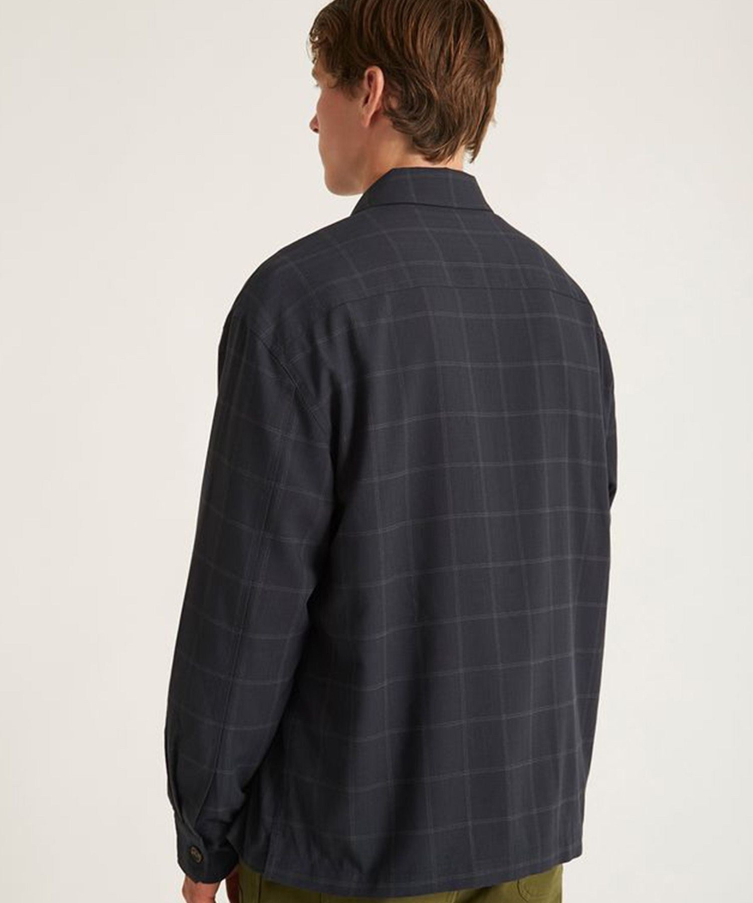 DRIESSEN WOOL GABARDINE LONG SLEEVE SHIRT