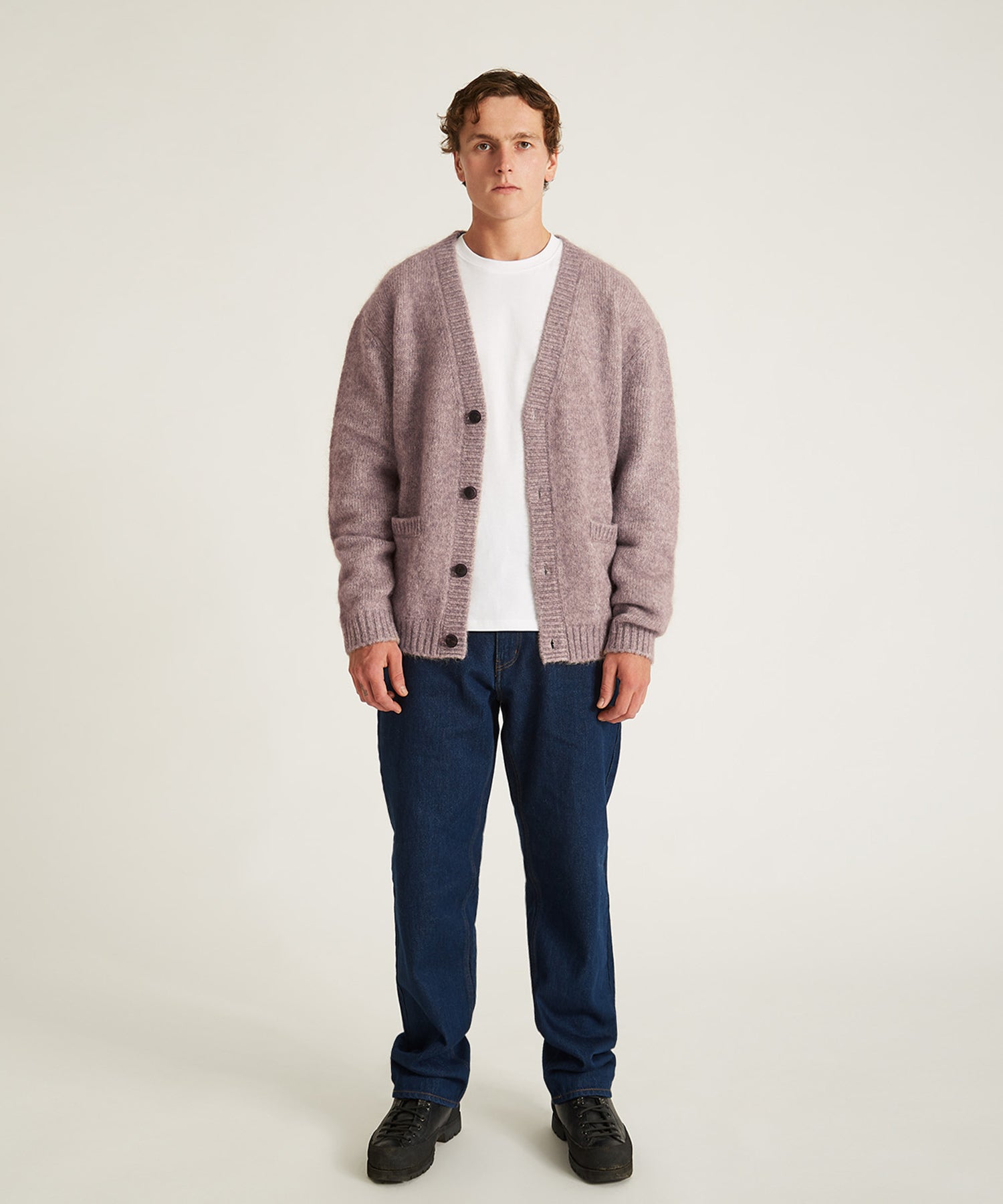 MICHAEL SHAGGY WOOL CARDIGAN