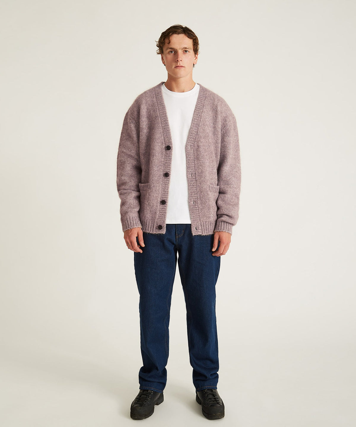 MICHAEL SHAGGY WOOL CARDIGAN