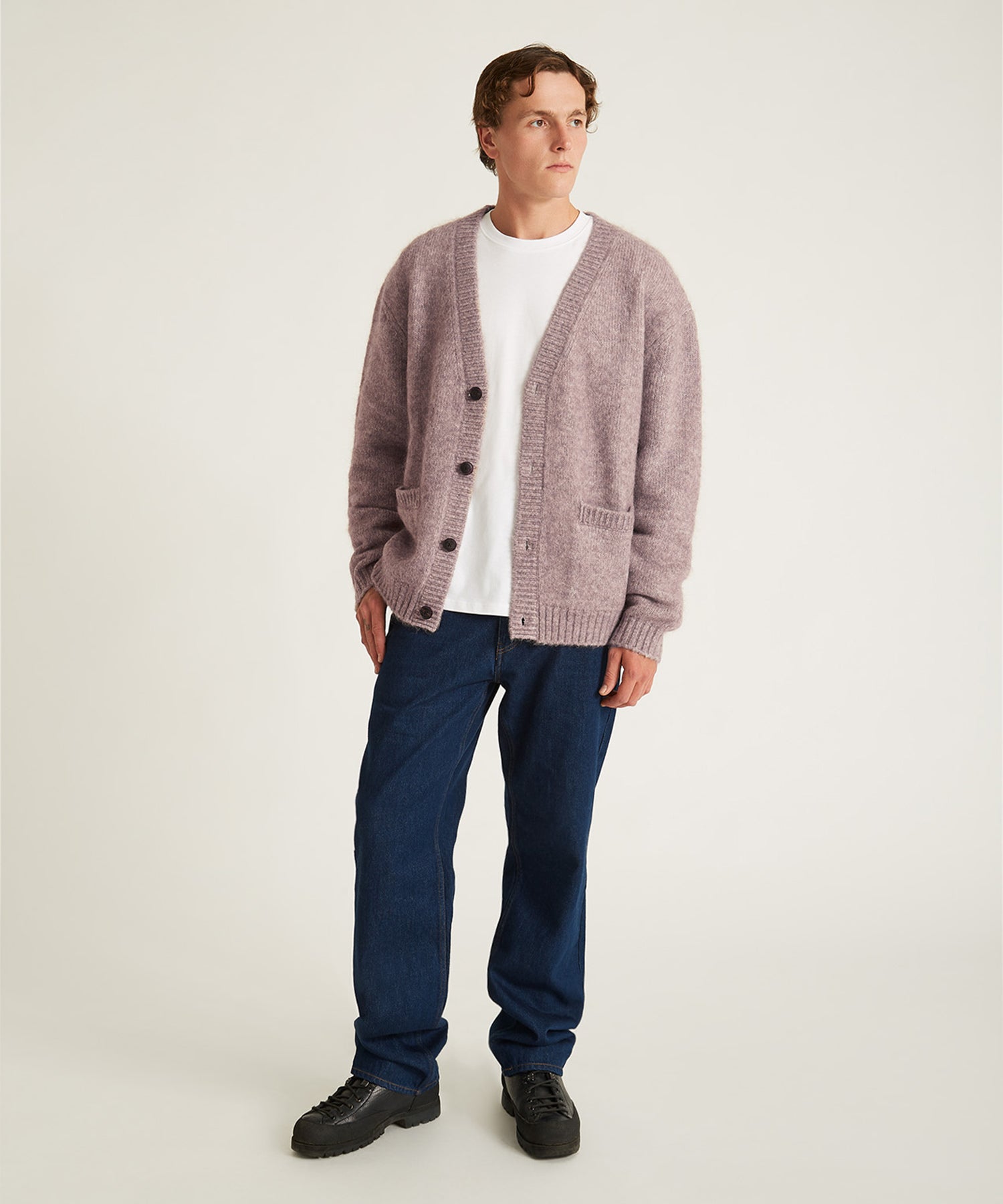 MICHAEL SHAGGY WOOL CARDIGAN