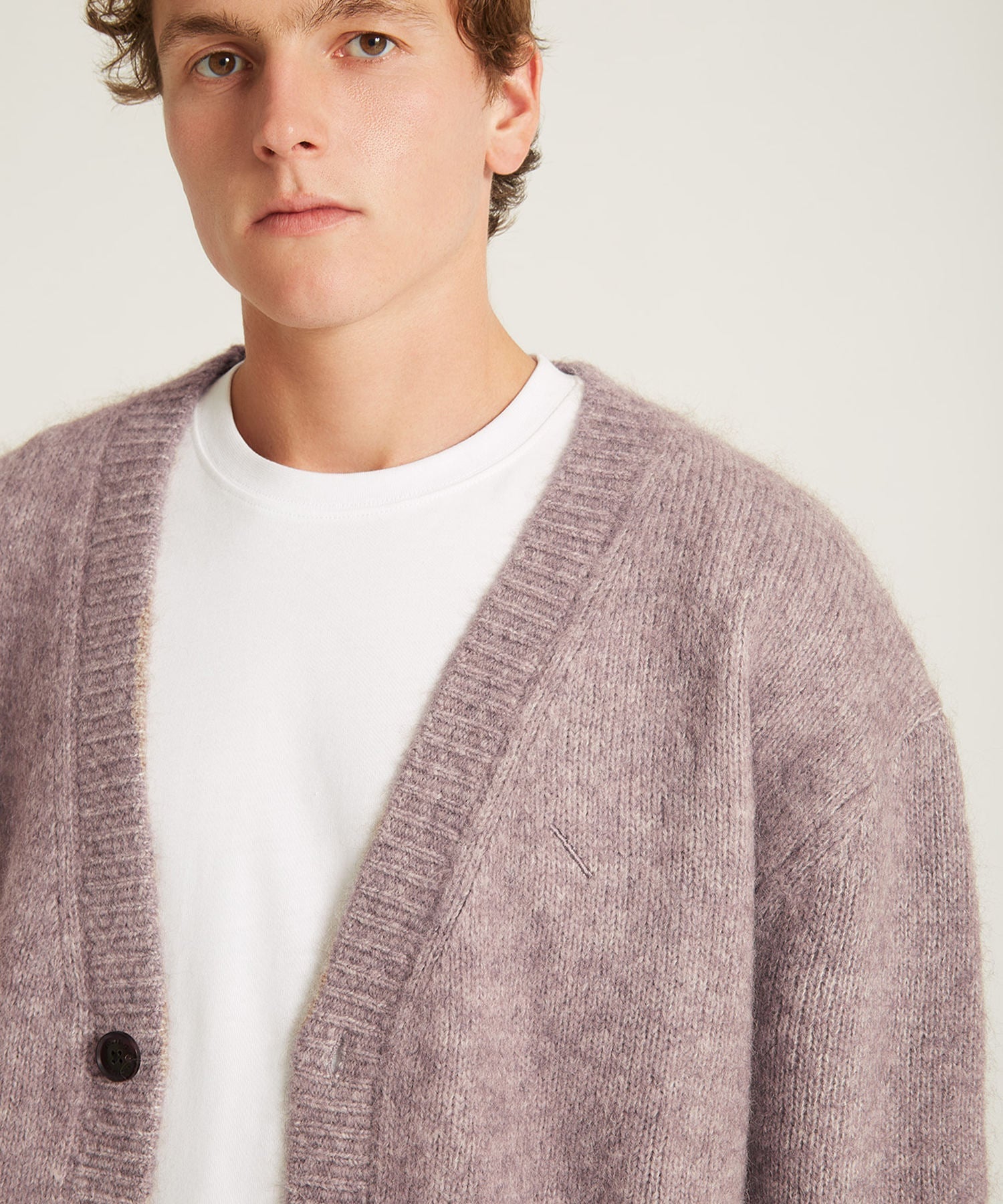 MICHAEL SHAGGY WOOL CARDIGAN