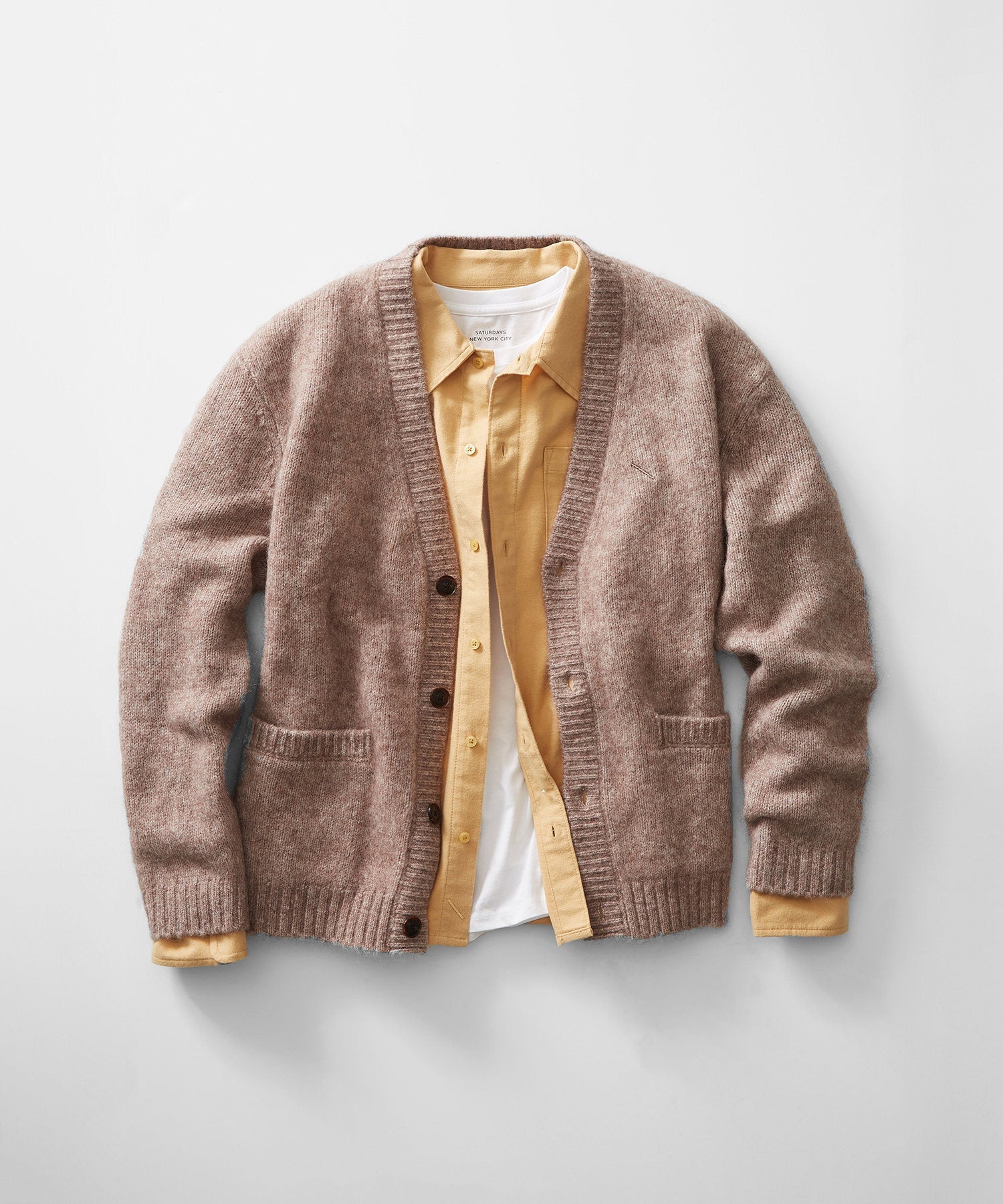 MICHAEL SHAGGY WOOL CARDIGAN