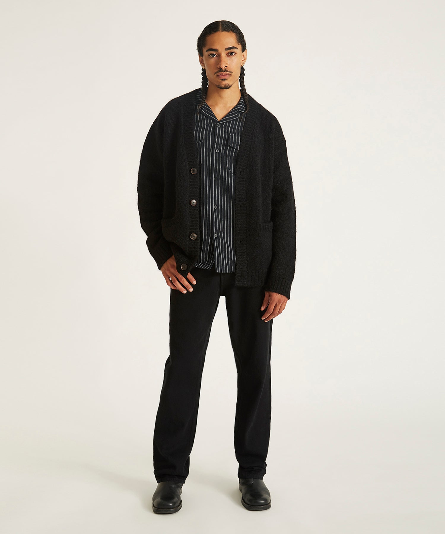 MICHAEL SHAGGY WOOL CARDIGAN