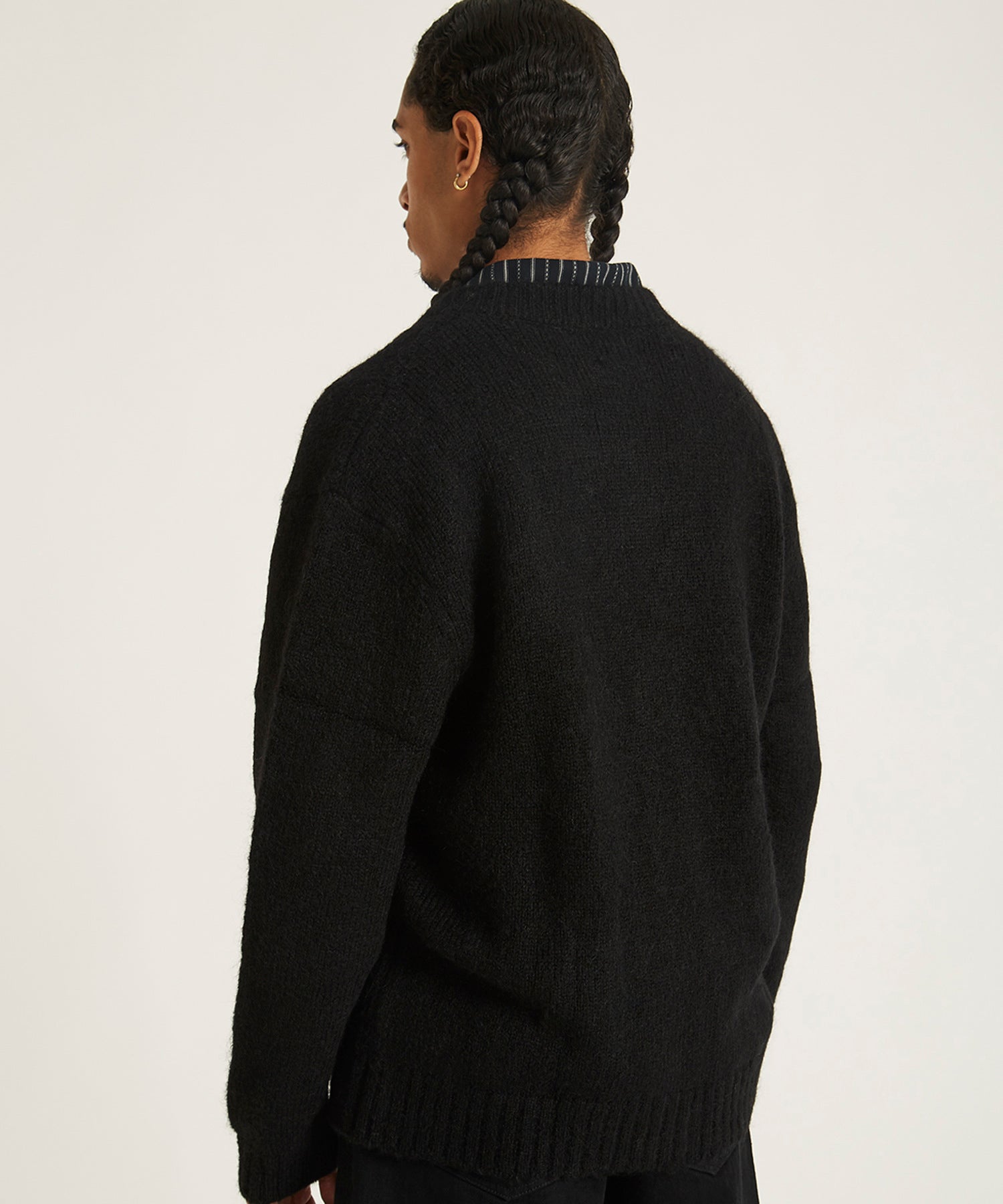 MICHAEL SHAGGY WOOL CARDIGAN