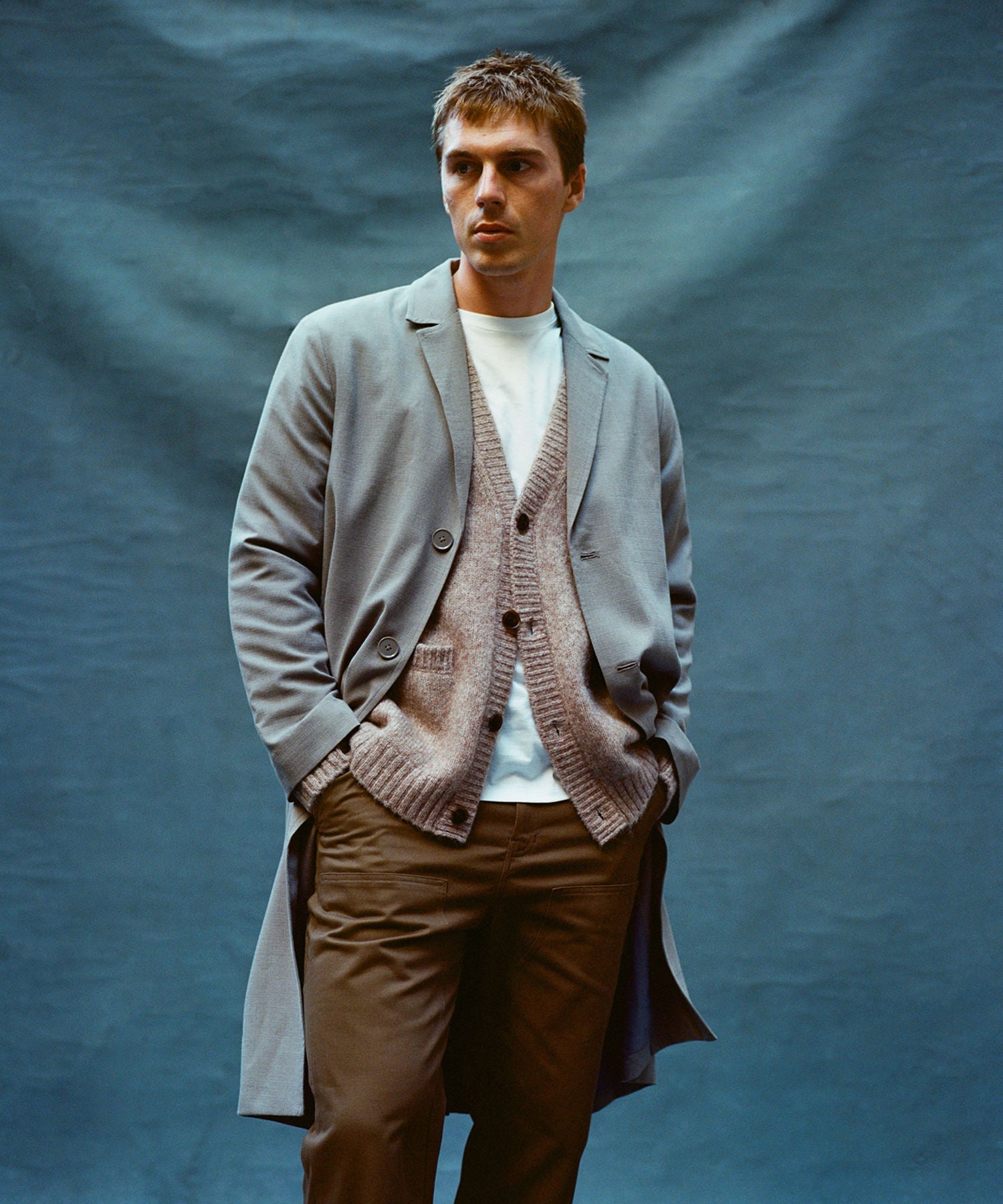 MICHAEL SHAGGY WOOL CARDIGAN