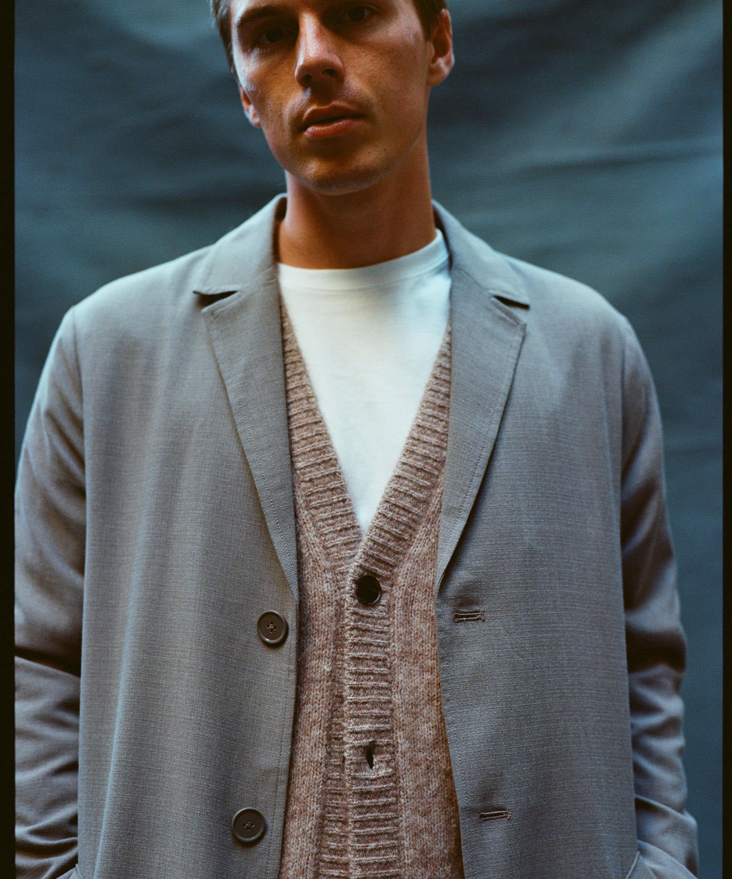 MICHAEL SHAGGY WOOL CARDIGAN