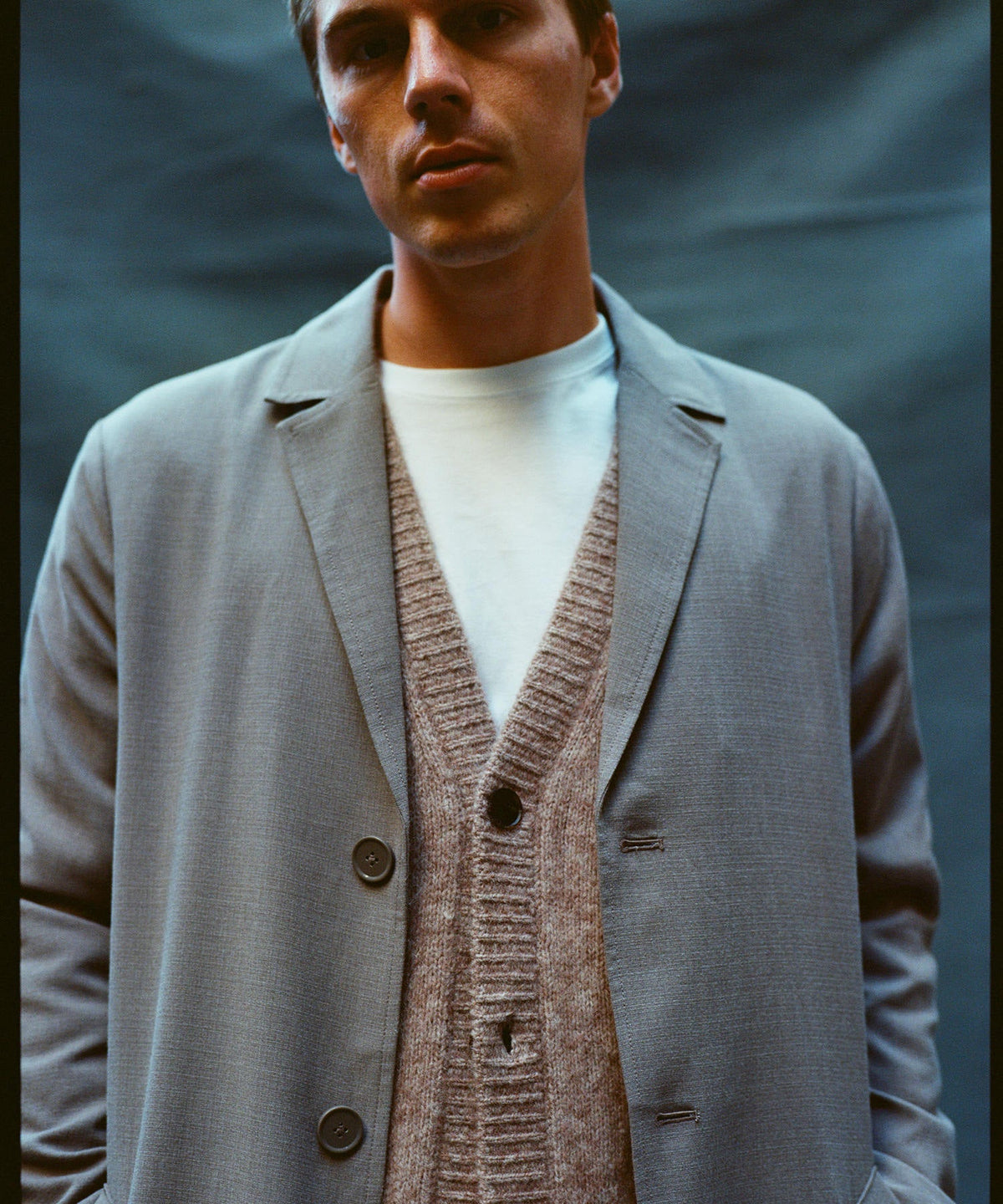 MICHAEL SHAGGY WOOL CARDIGAN