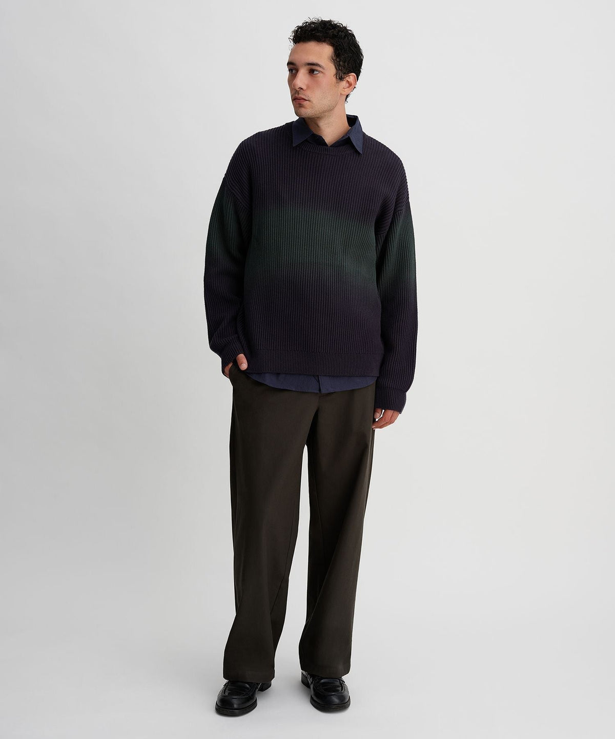 COTTON CASHMERE STEP DYEING KNIT