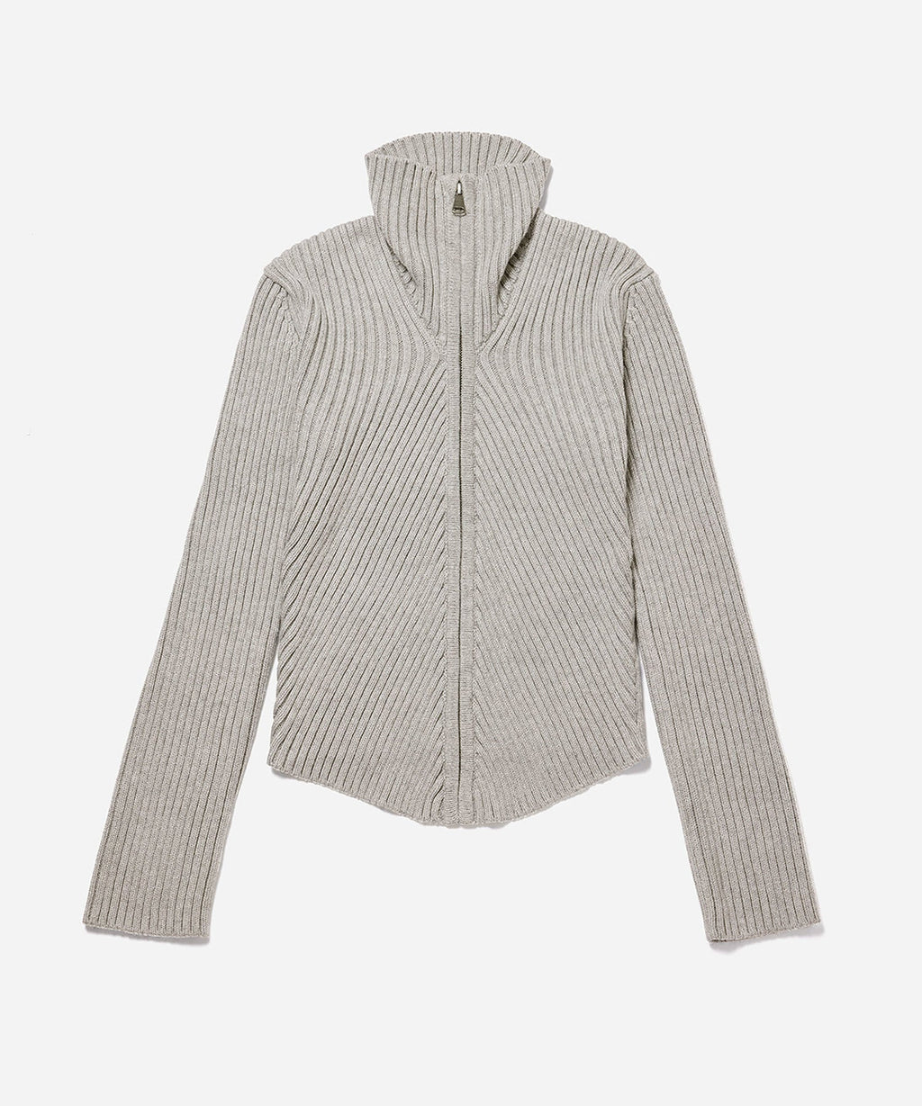 LEAH CASHMERE ZIP SWEATER
