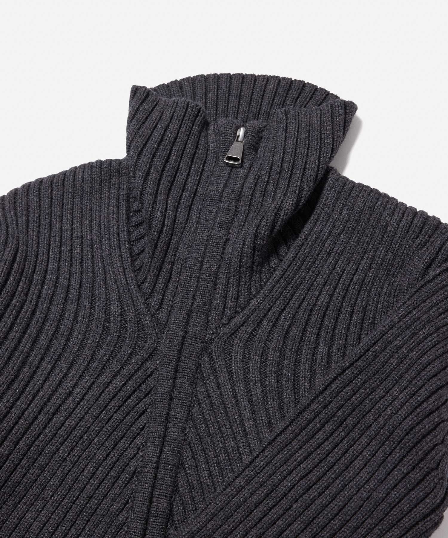 LEAH CASHMERE ZIP SWEATER