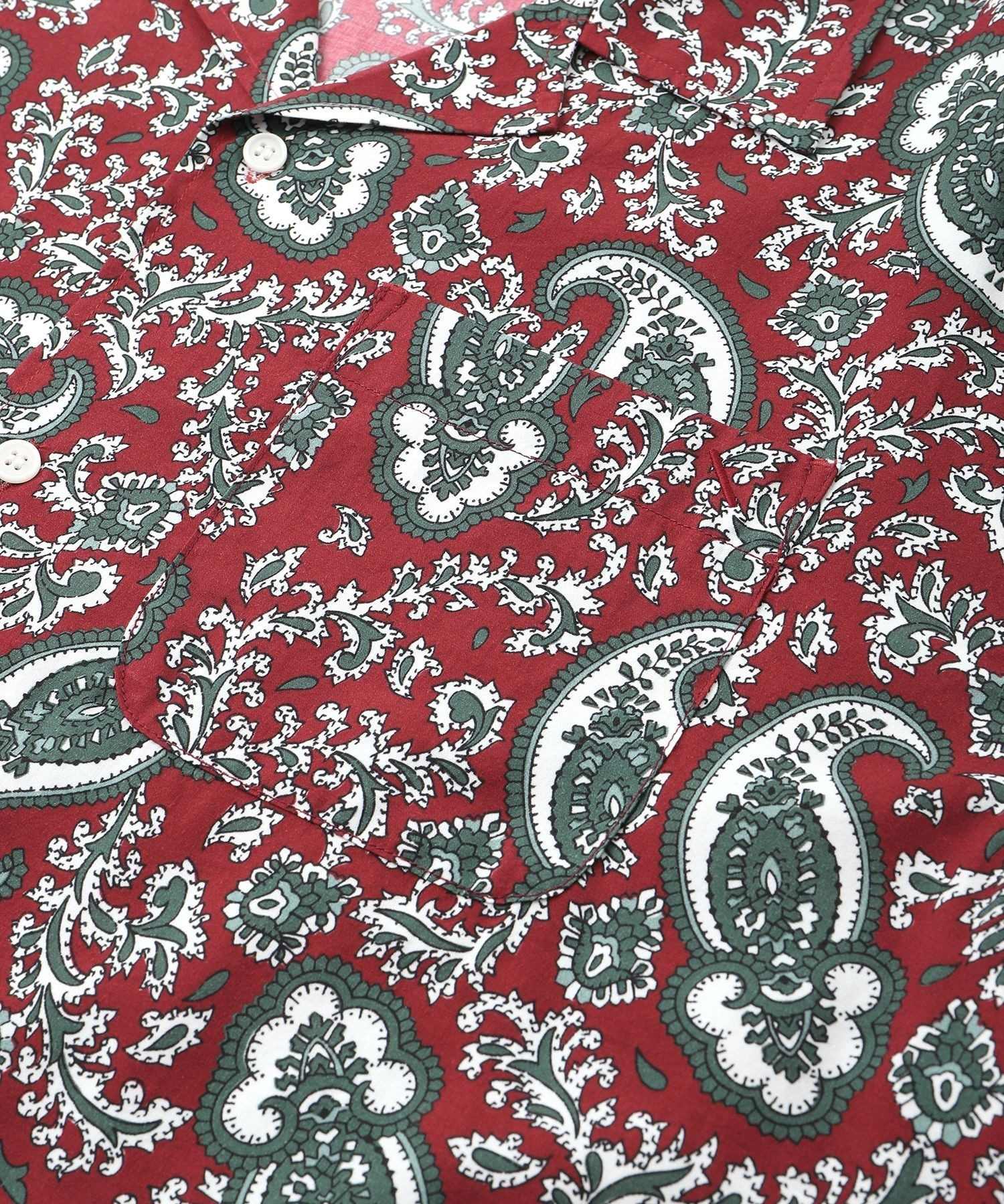 Canty Open Collar Paisley Printed SS Shirt