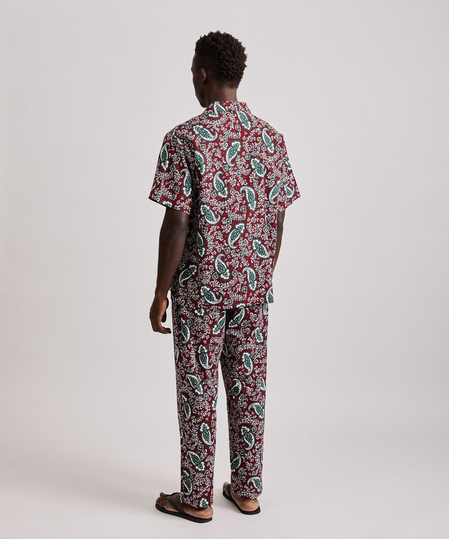 Canty Open Collar Paisley Printed SS Shirt