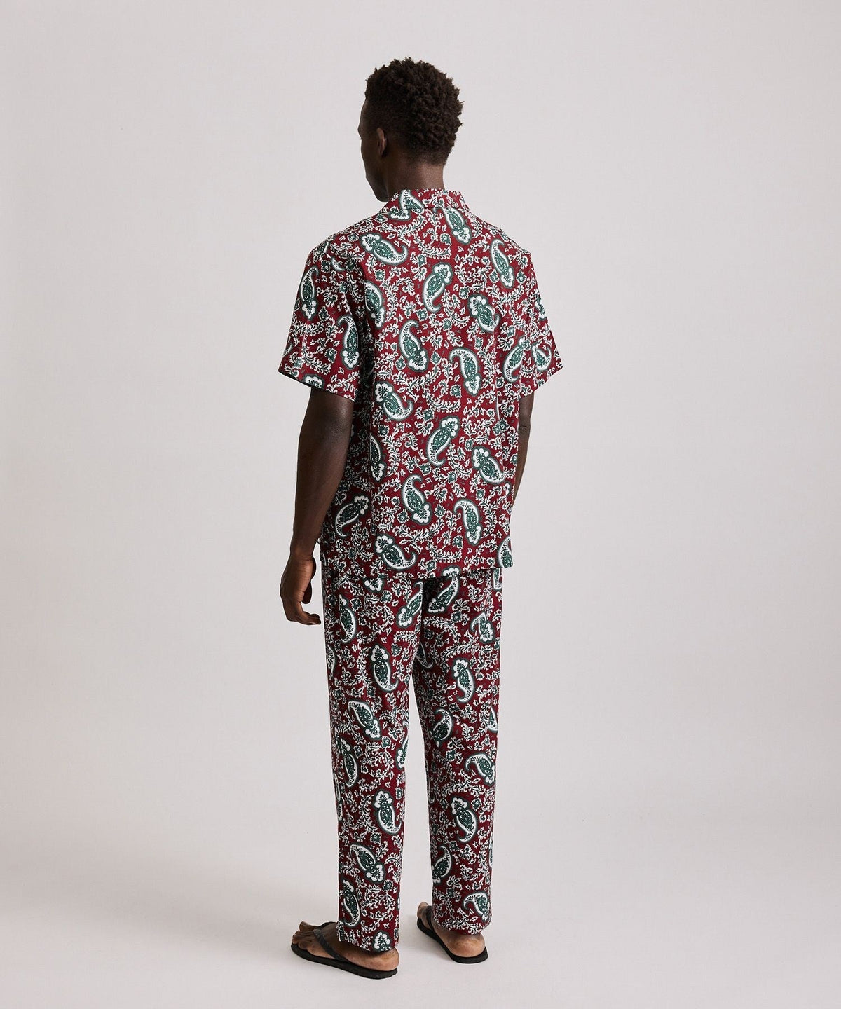 Canty Open Collar Paisley Printed SS Shirt