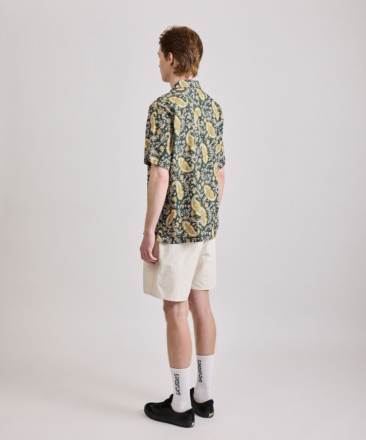 Canty Open Collar Paisley Printed SS Shirt