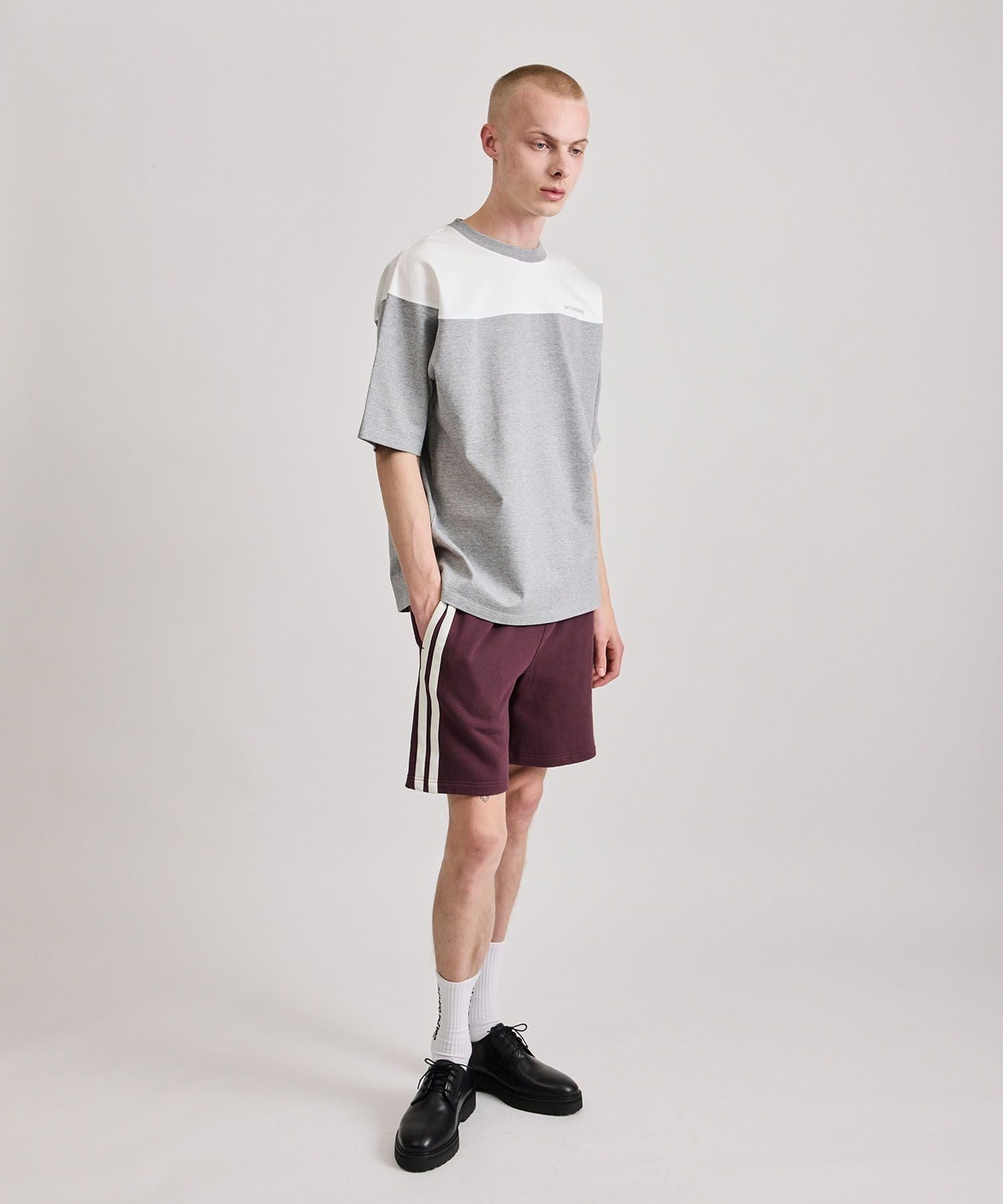 Varsity Paneled Relaxed SS Tee