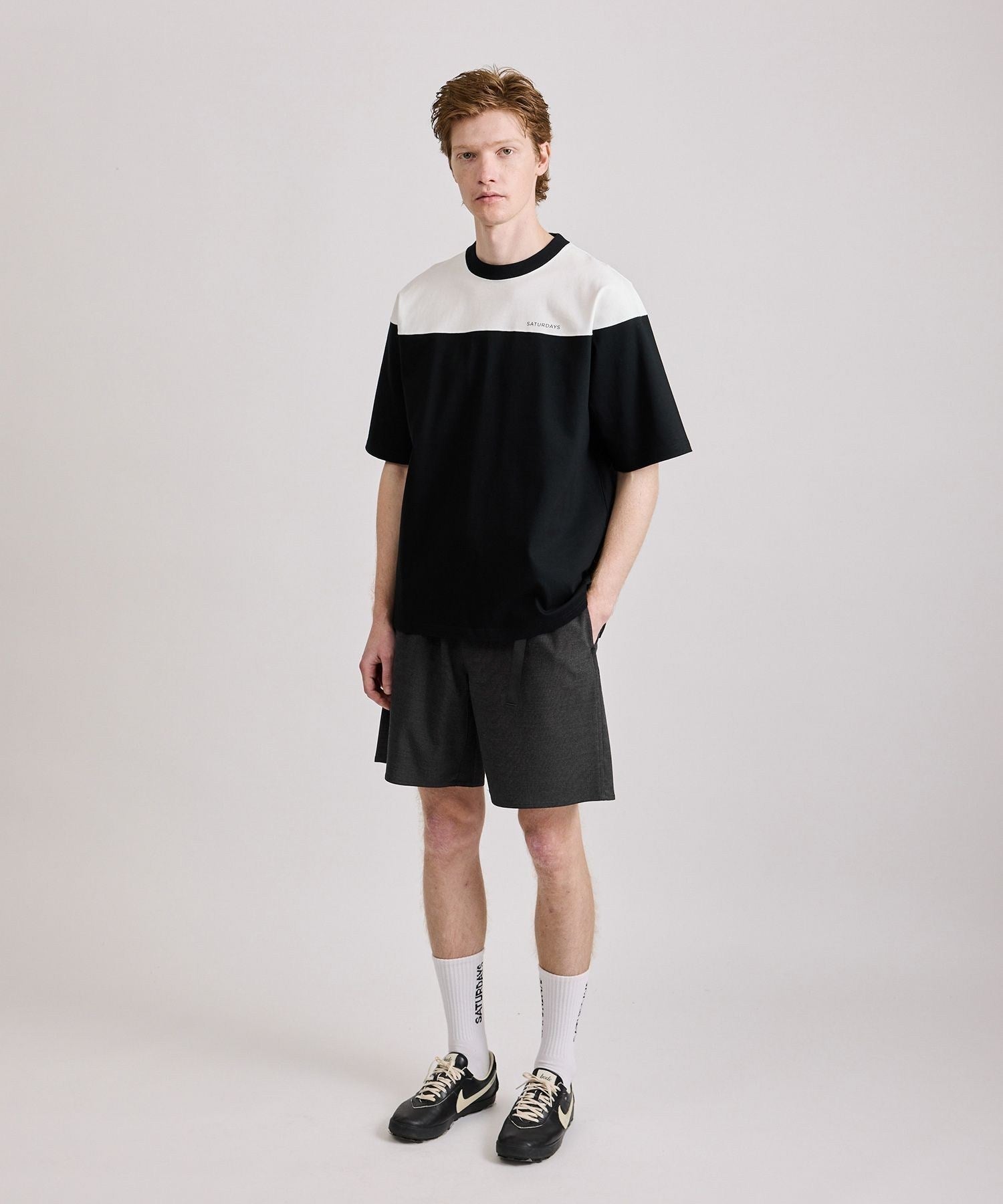 Varsity Paneled Relaxed SS Tee