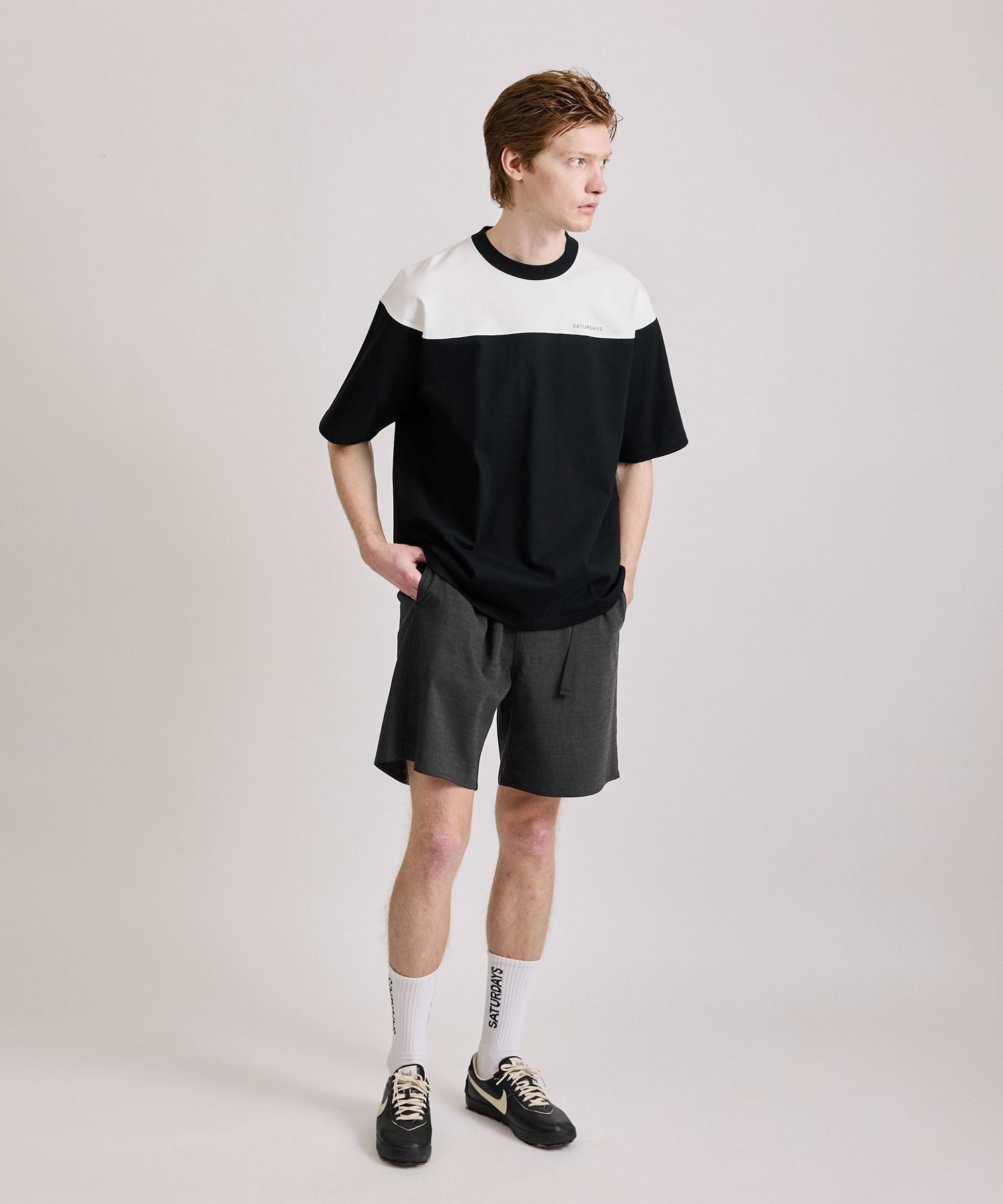 Varsity Paneled Relaxed SS Tee