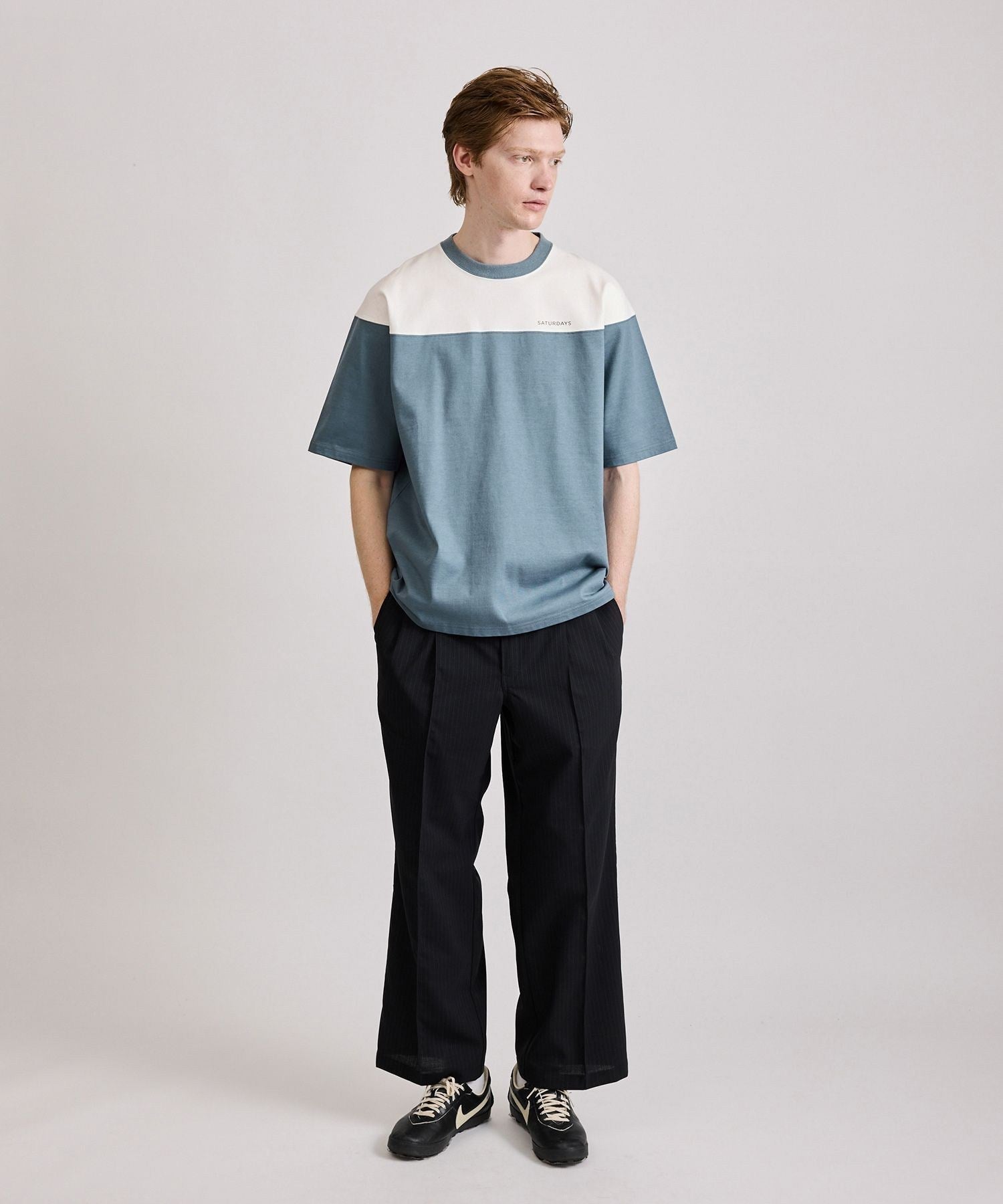 Varsity Paneled Relaxed SS Tee