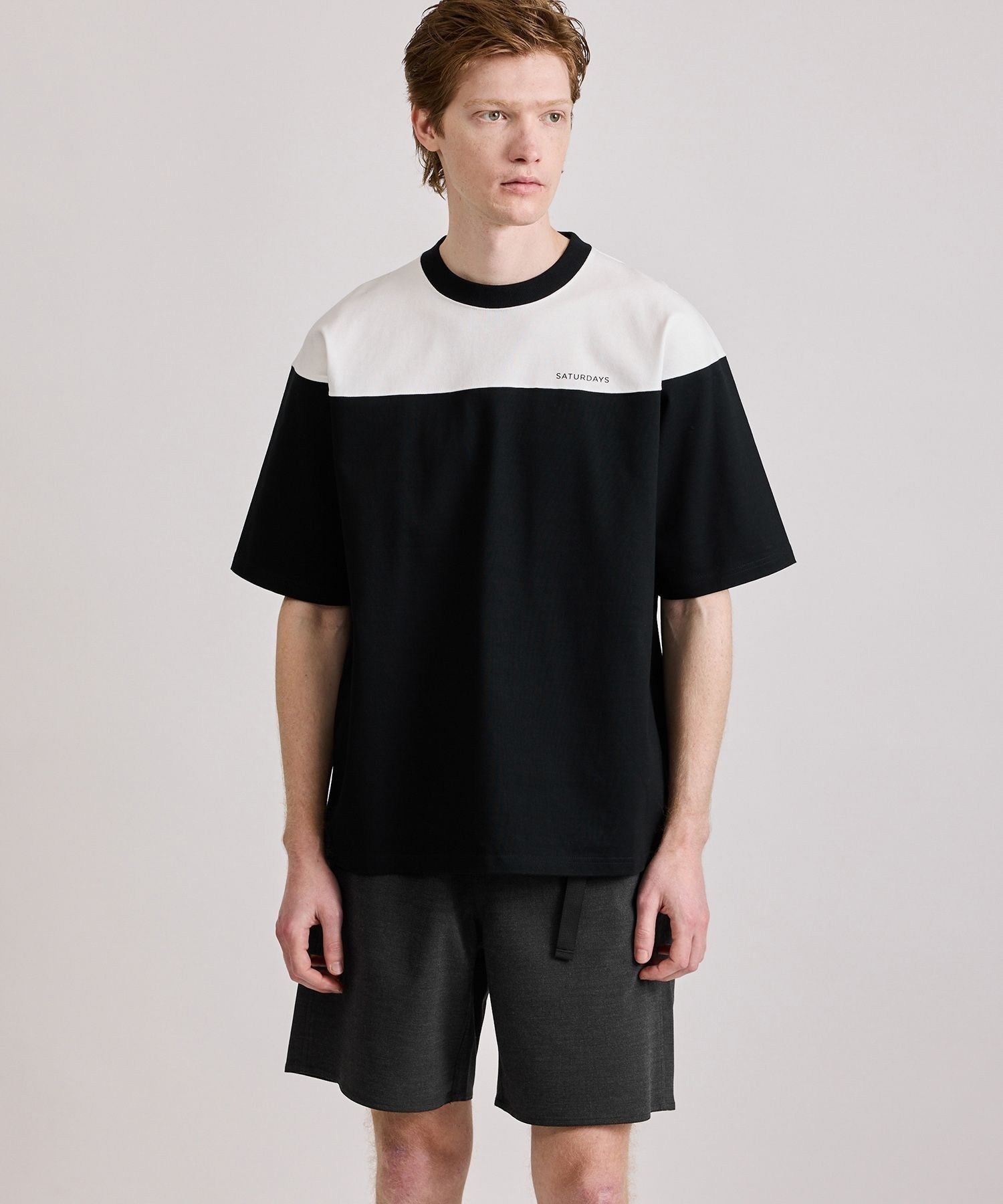 Varsity Paneled Relaxed SS Tee