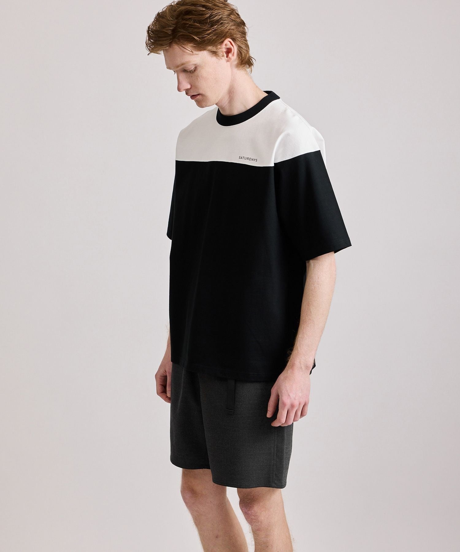 Varsity Paneled Relaxed SS Tee