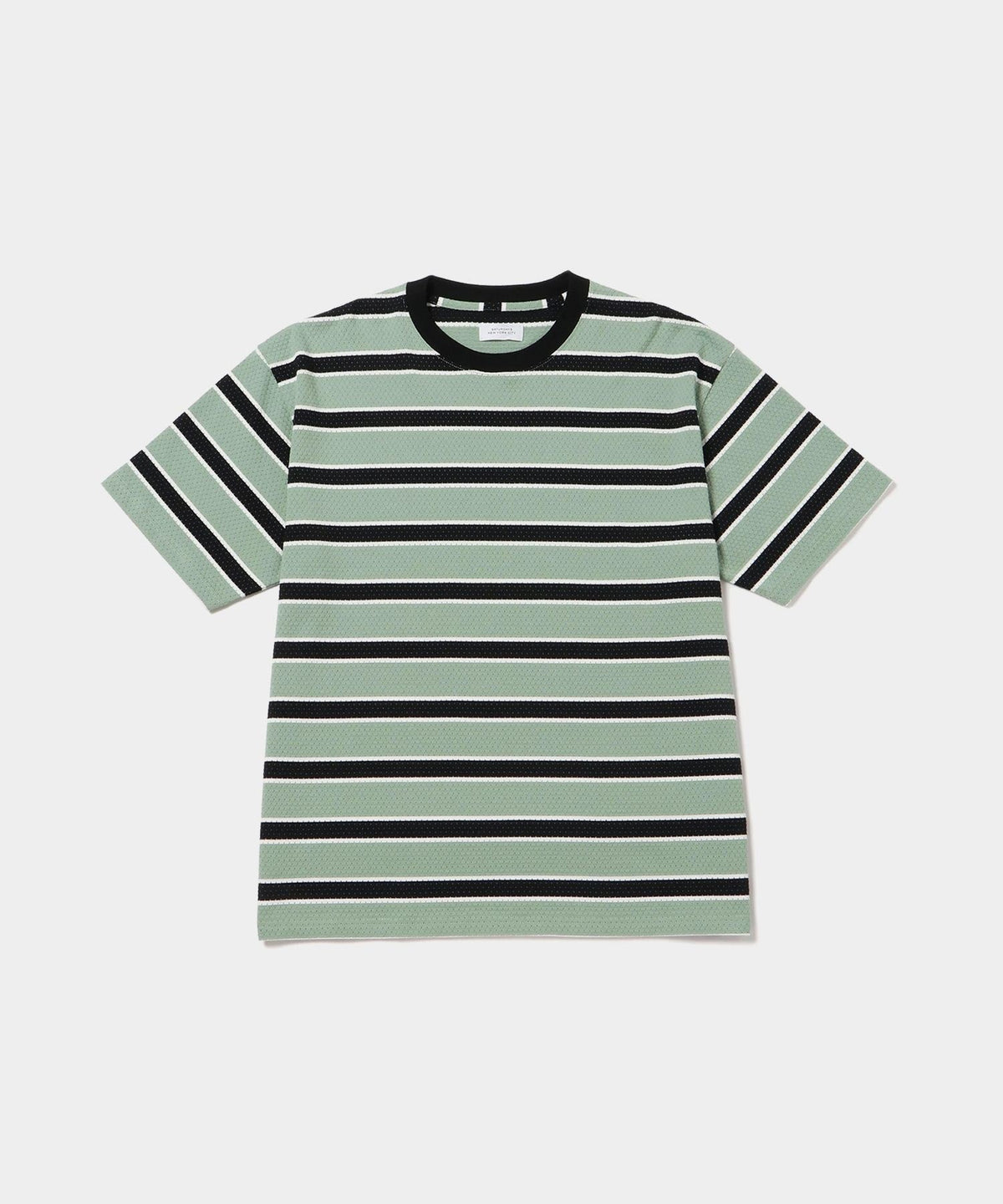 Mesh Border Stripe SS Tee