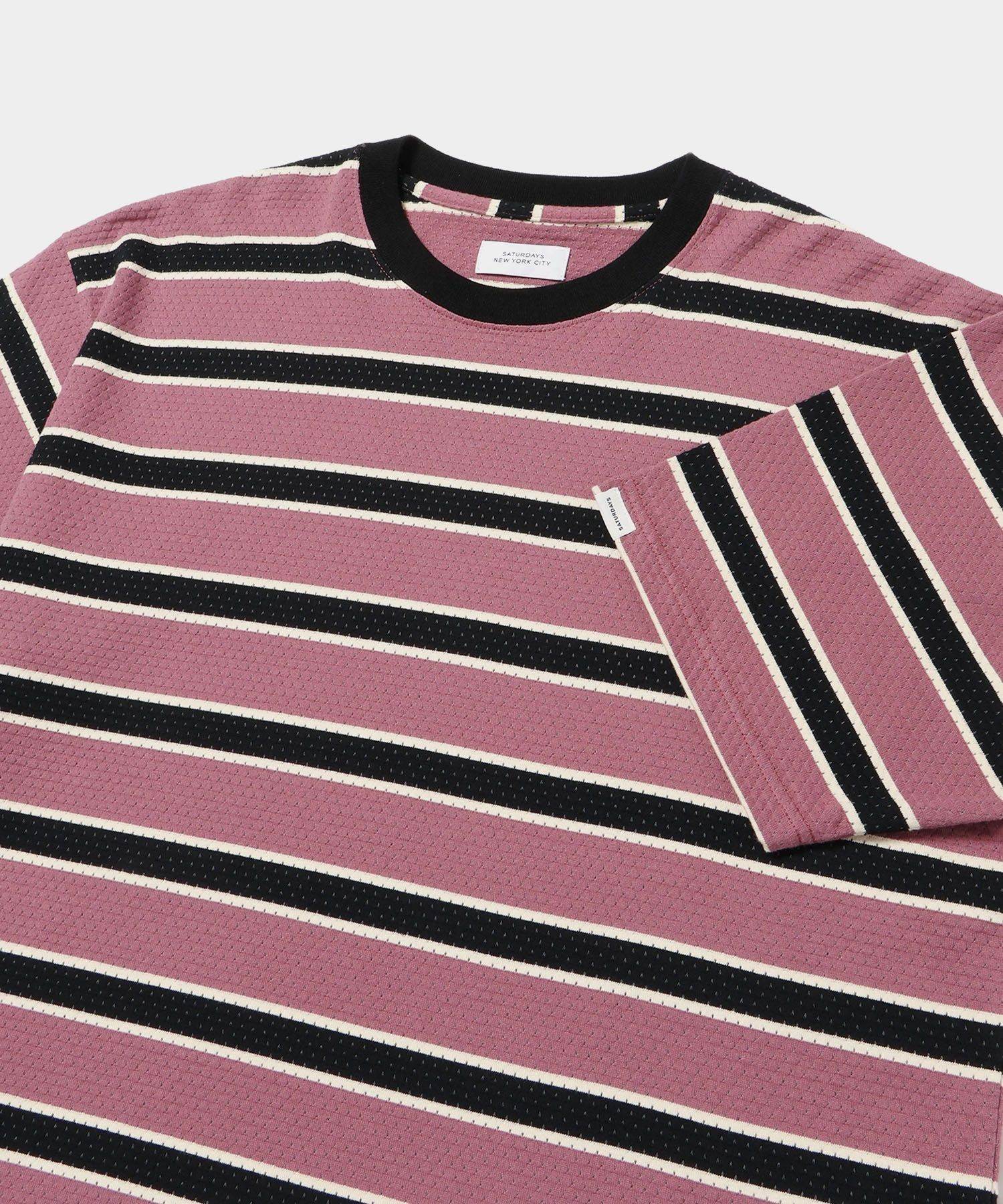 Mesh Border Stripe SS Tee