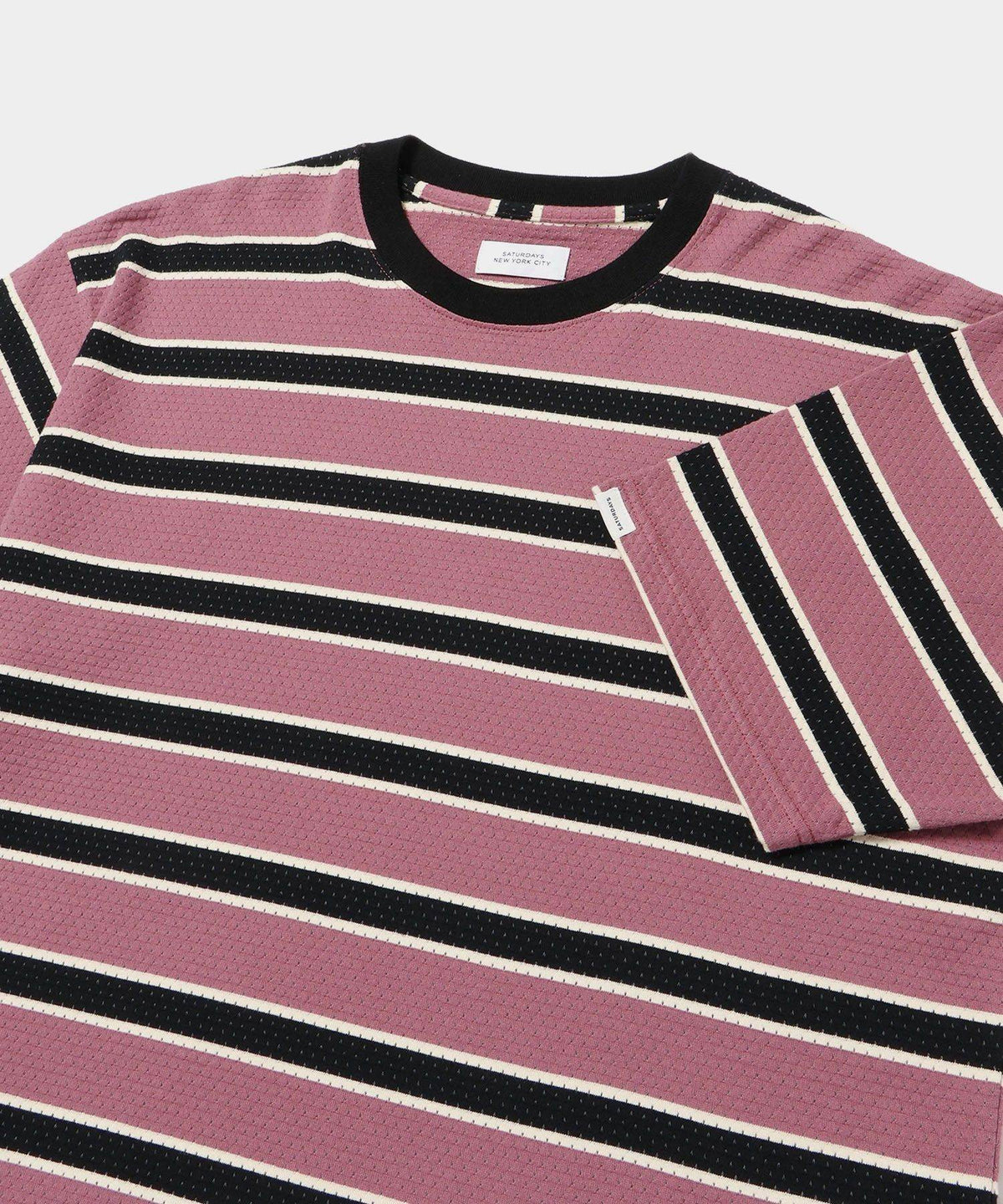 Mesh Border Stripe SS Tee