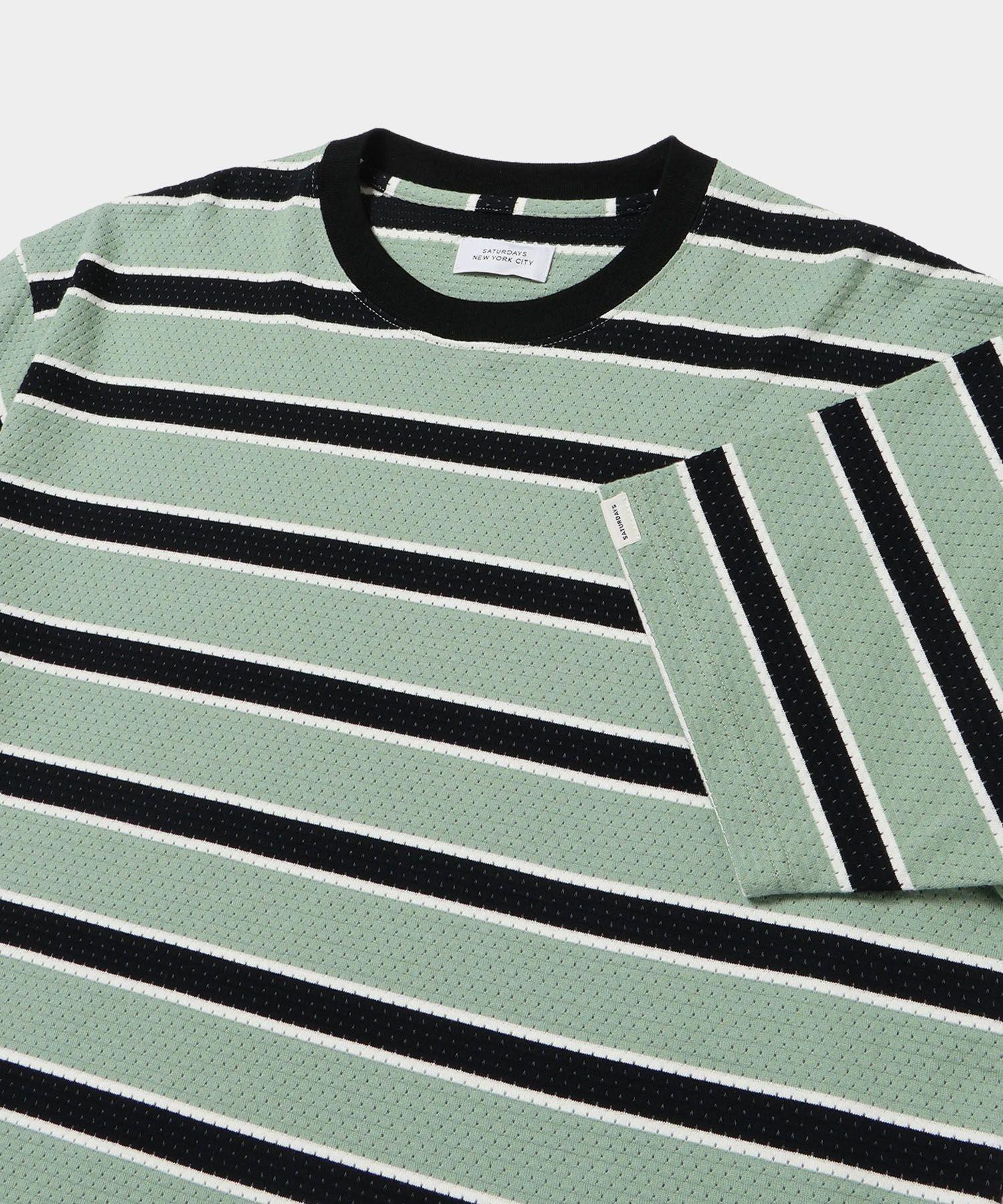 Mesh Border Stripe SS Tee