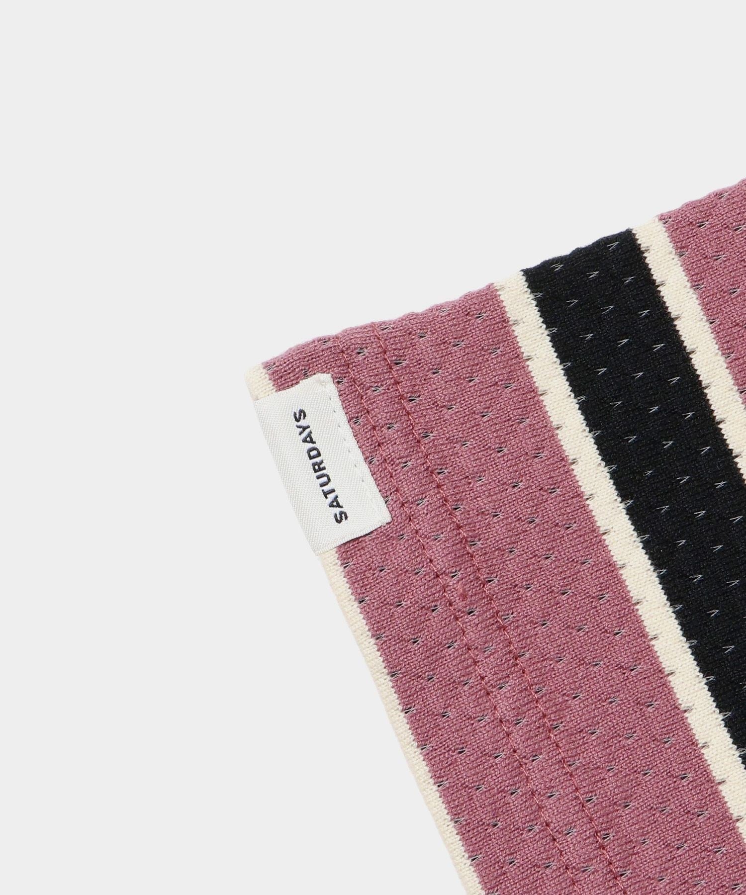 Mesh Border Stripe SS Tee