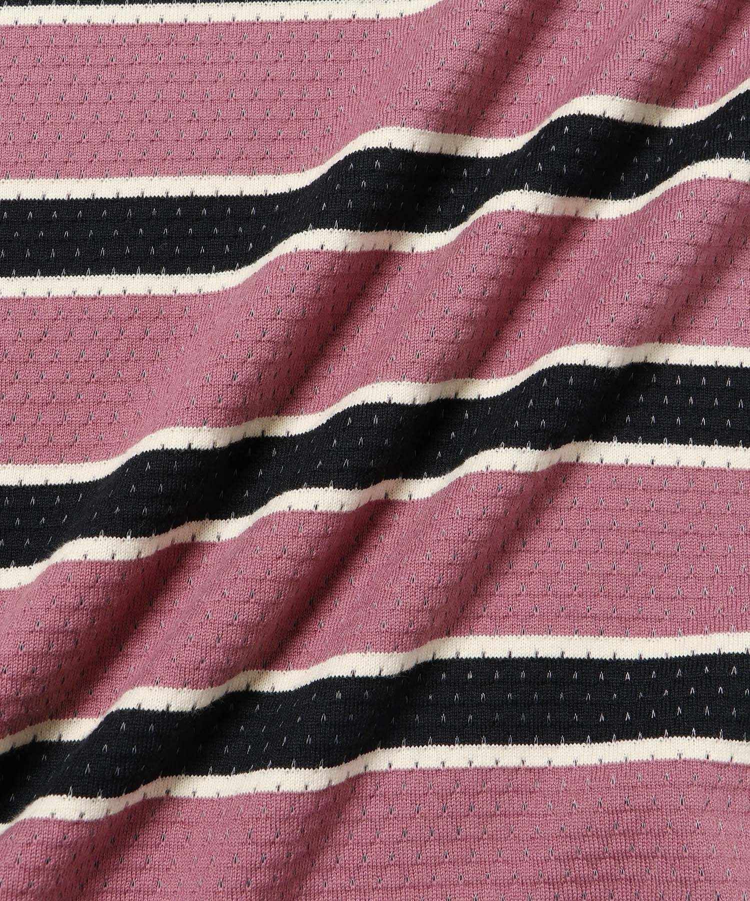 Mesh Border Stripe SS Tee