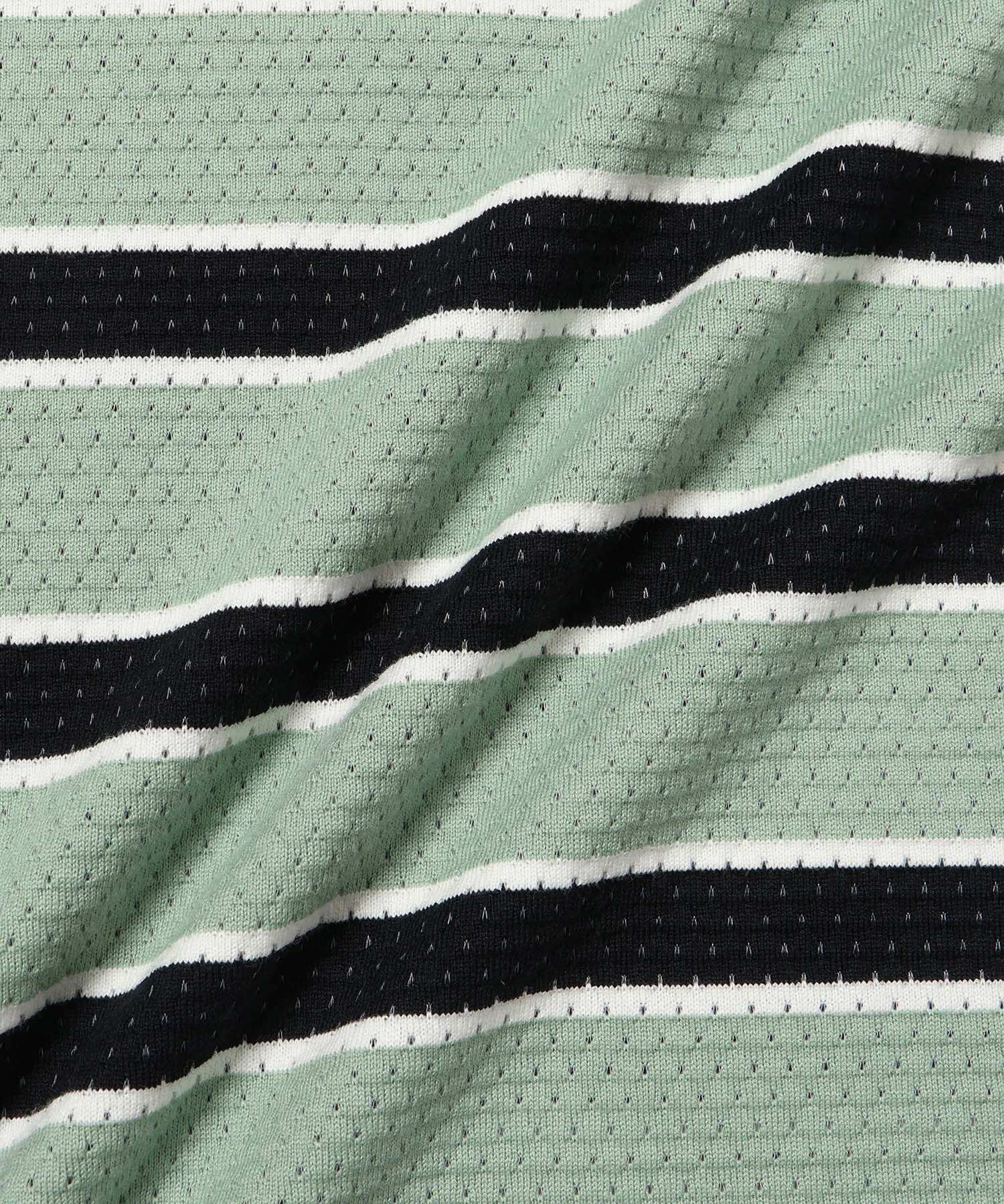 Mesh Border Stripe SS Tee