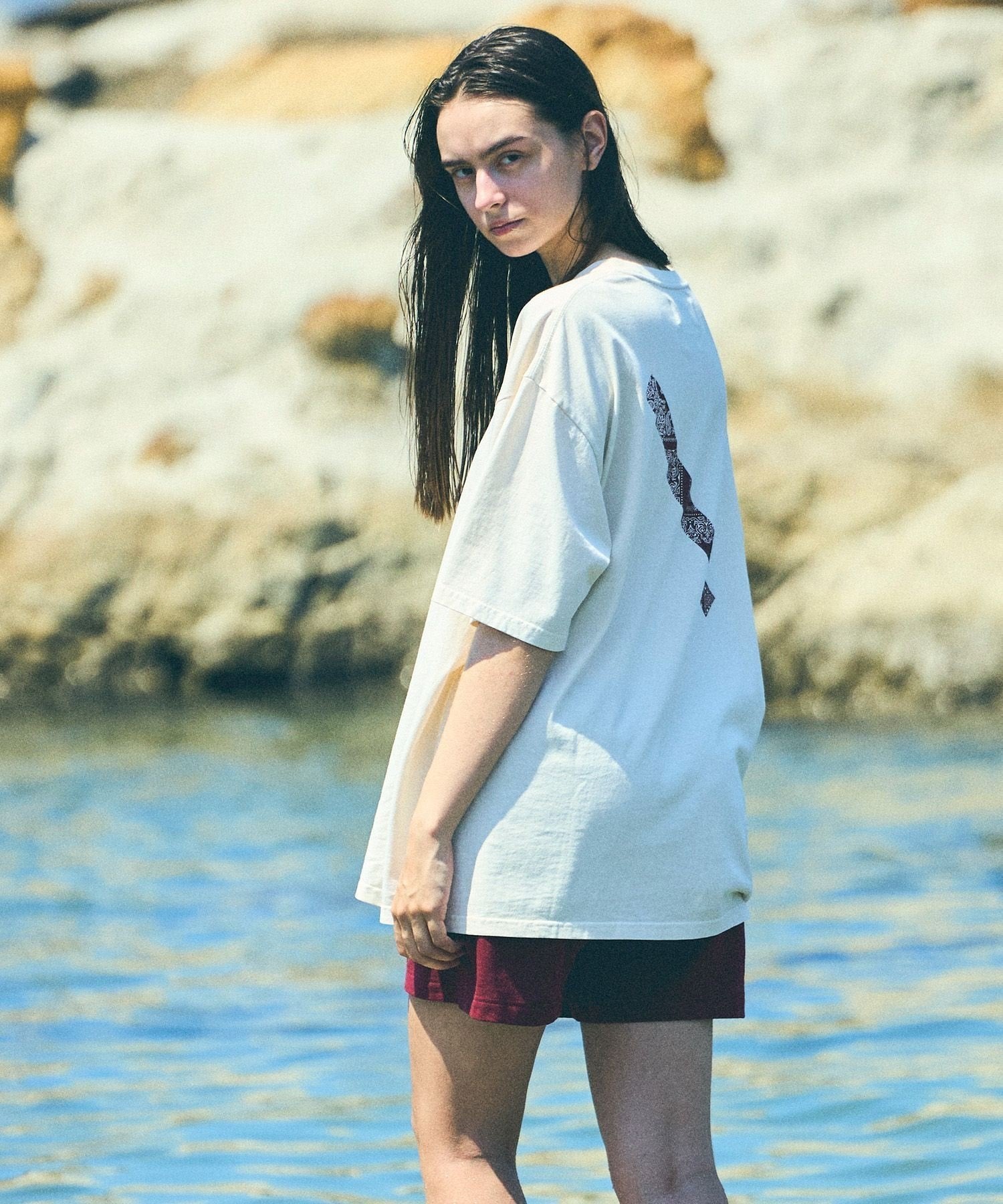 MIYAGIHIDETAKA x Saturdays NYC Bandana Slash T-shirt