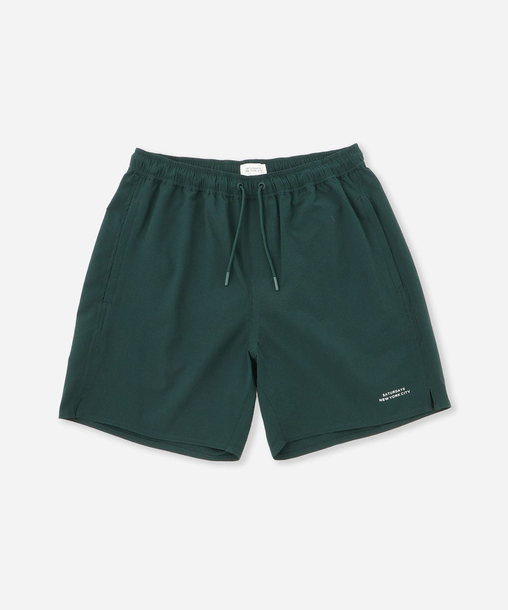 Timothy Seersucker Stripe Swim Short | Saturdays NYC Japan