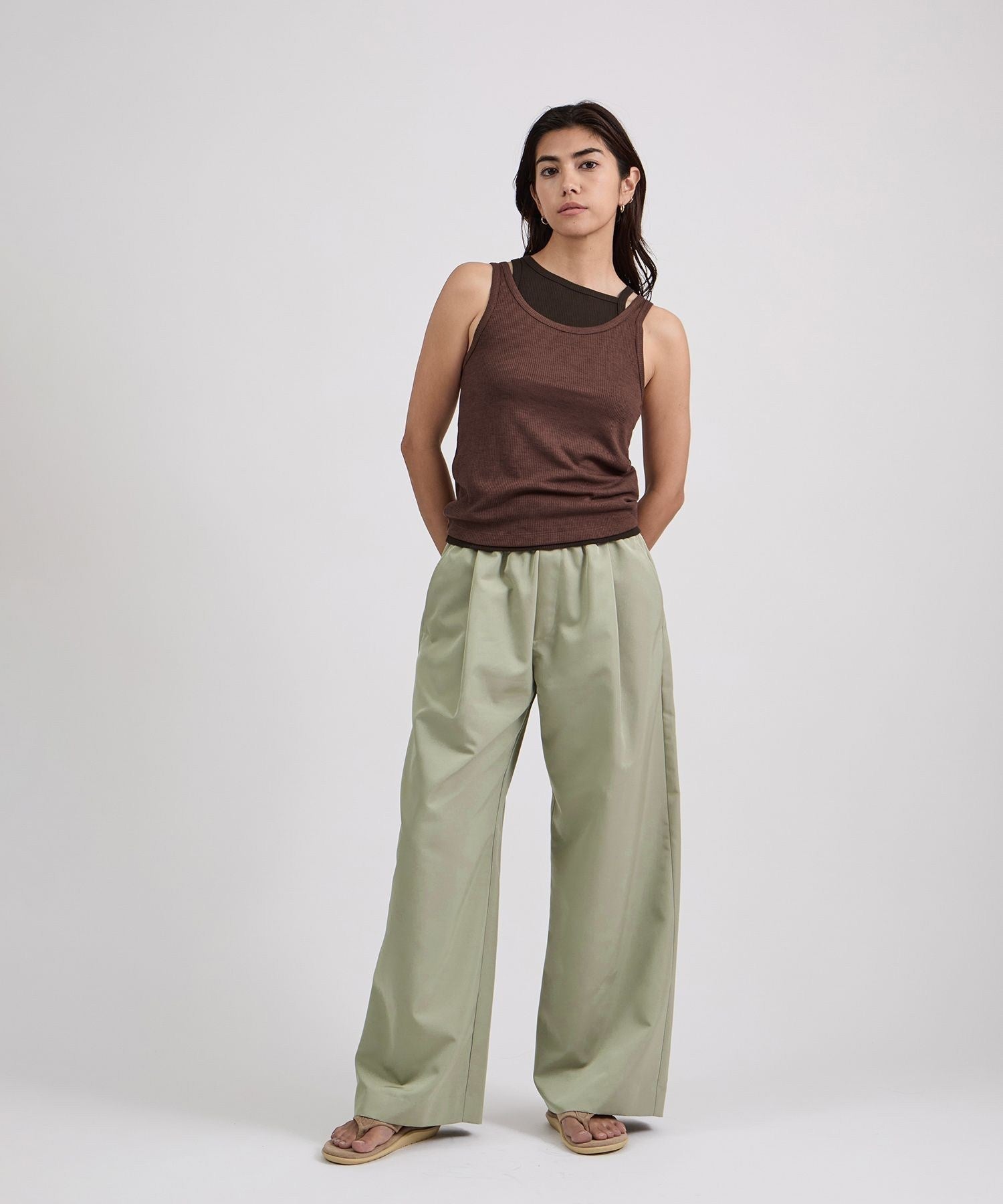Palmetto Tuck Wide Pants