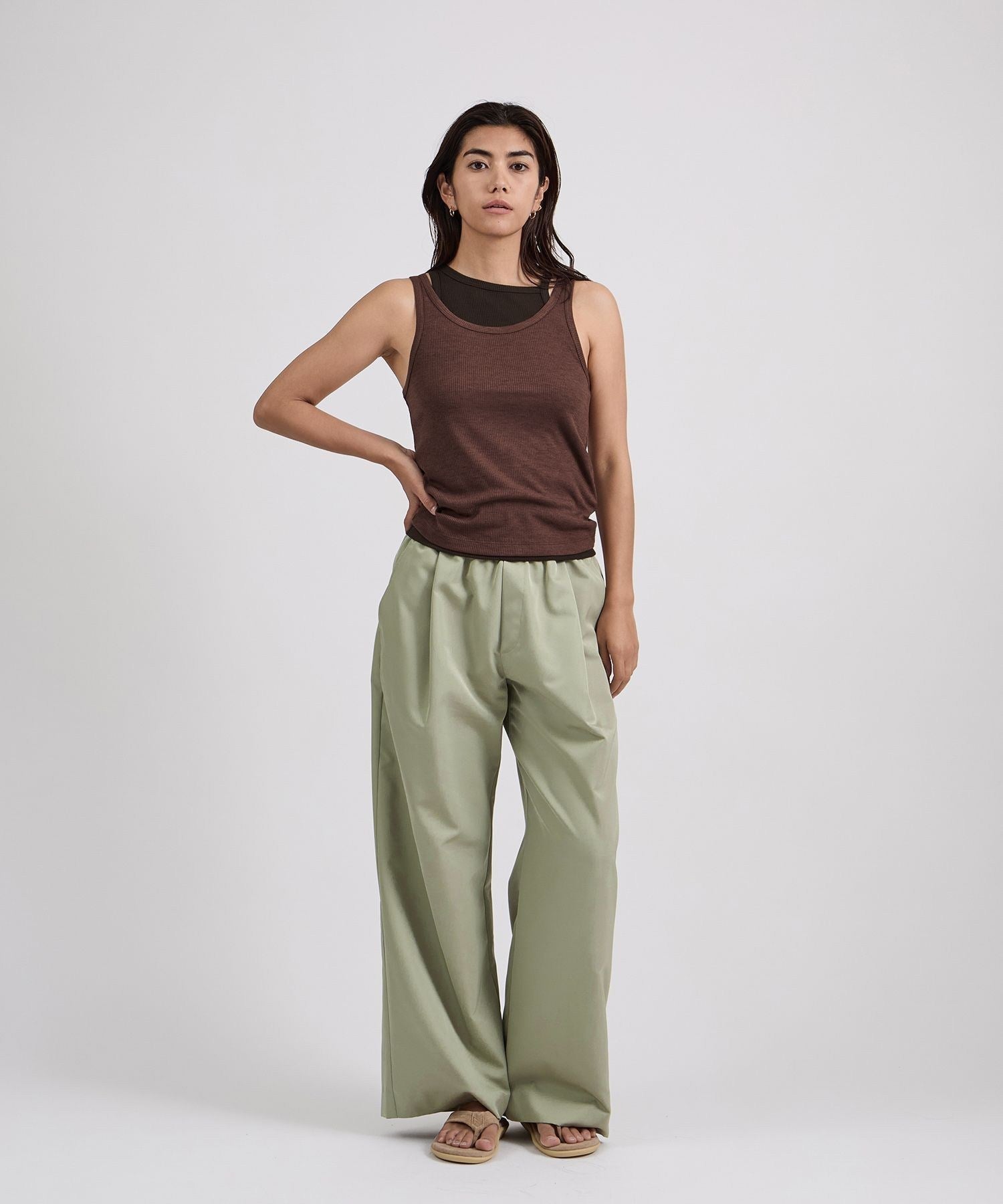 Palmetto Tuck Wide Pants