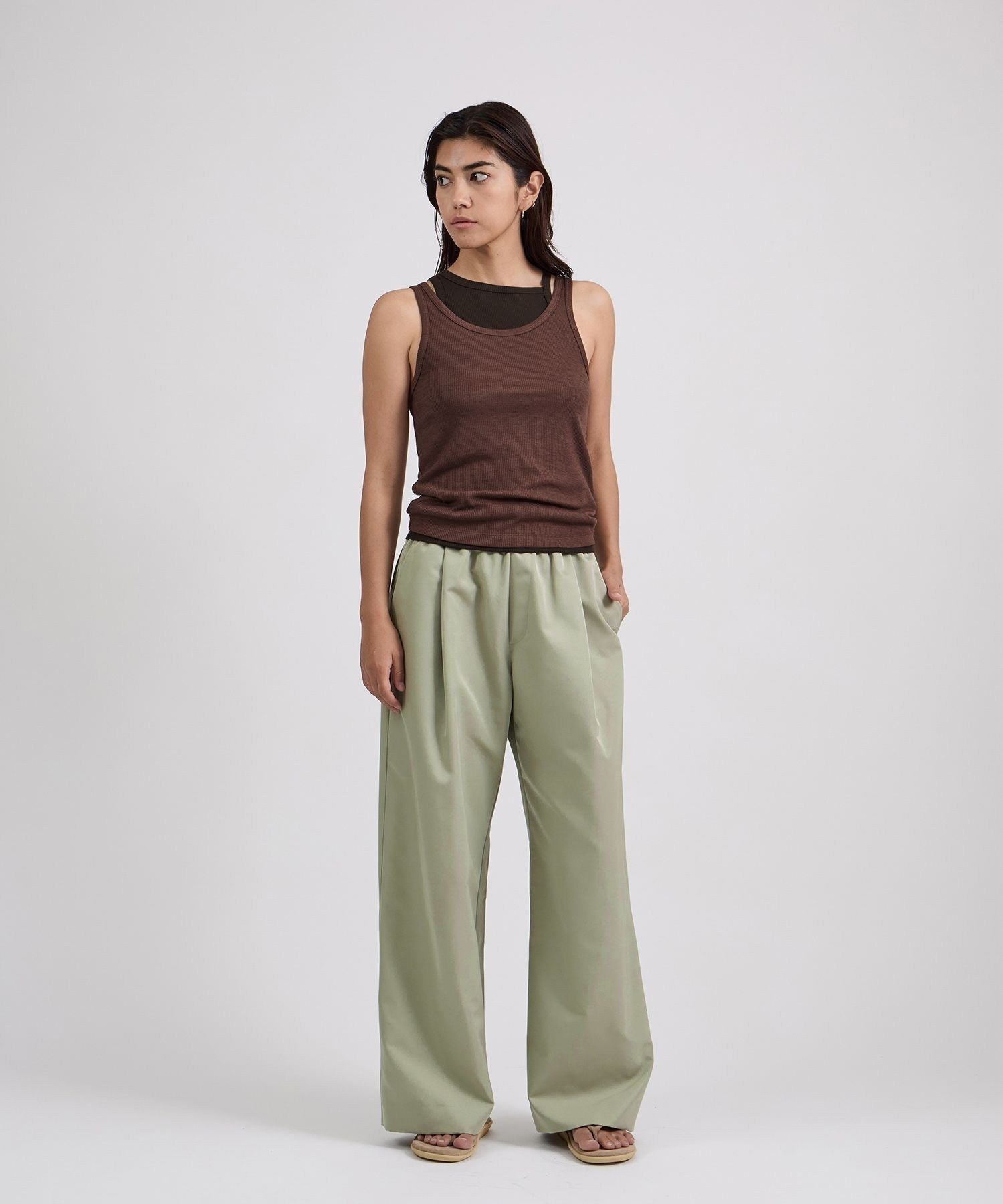 Palmetto Tuck Wide Pants