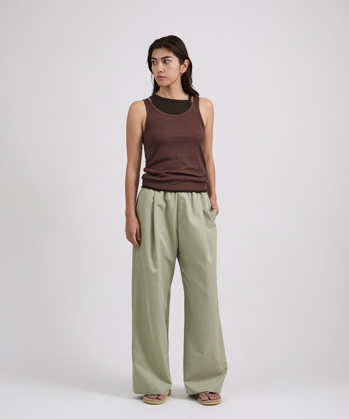 Palmetto Tuck Wide Pants