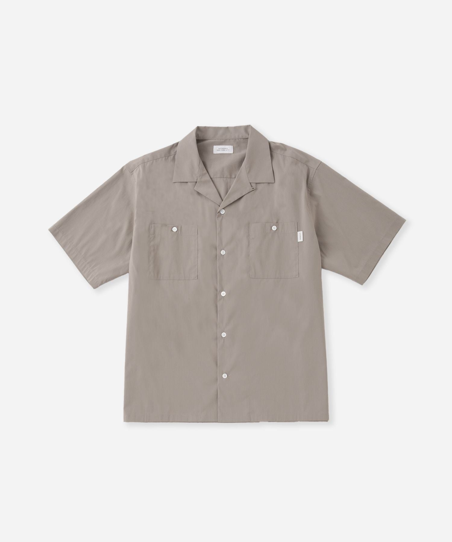 Canty Nylon Blend Open Collar SS Shirt