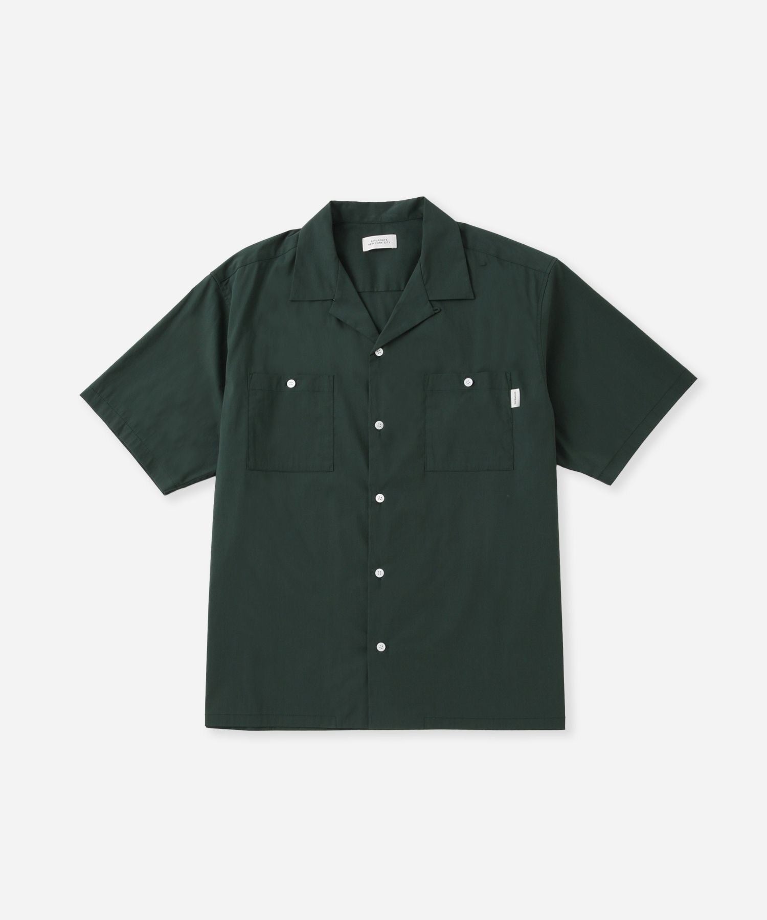 Canty Nylon Blend Open Collar SS Shirt