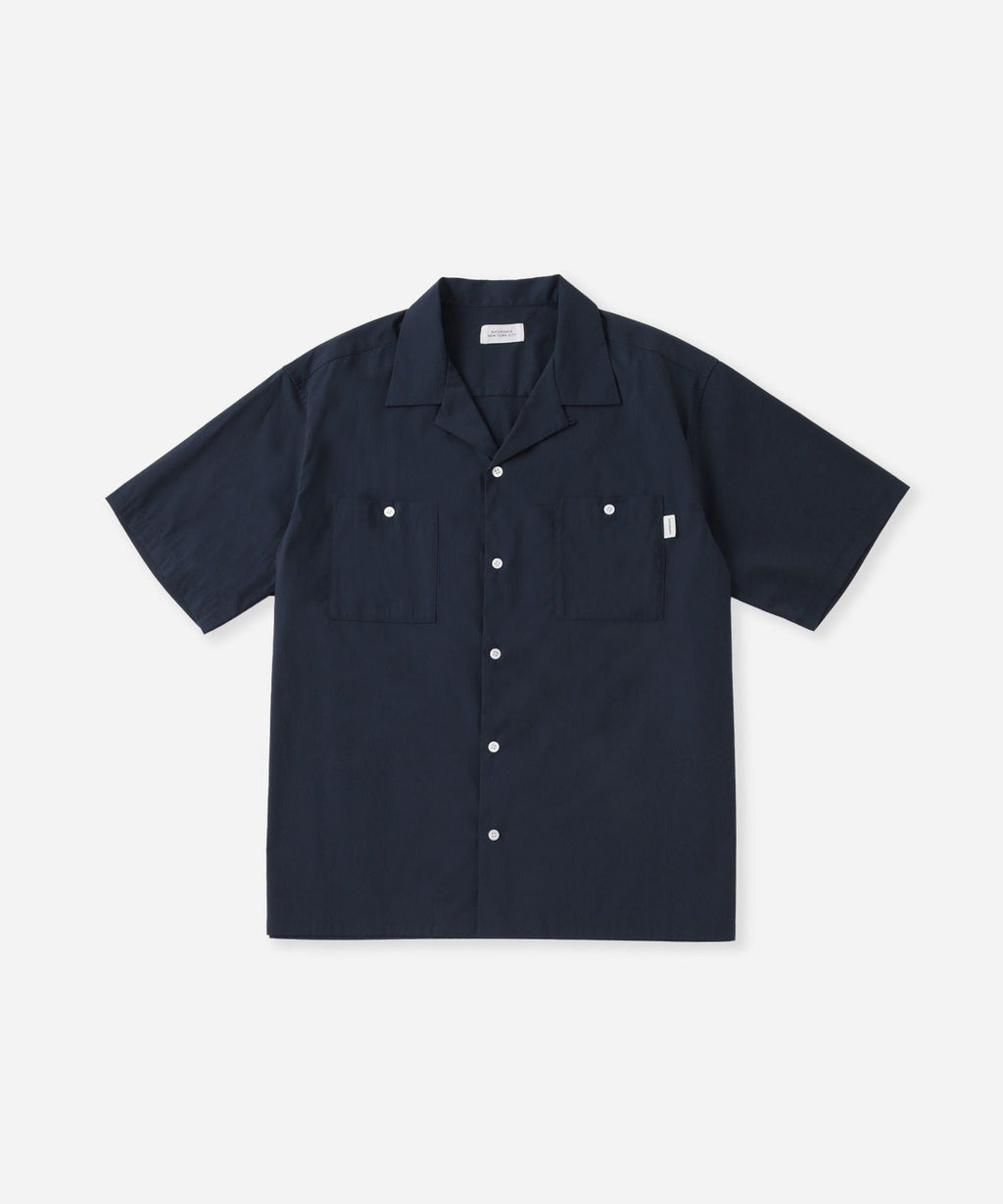 Canty Nylon Blend Open Collar SS Shirt