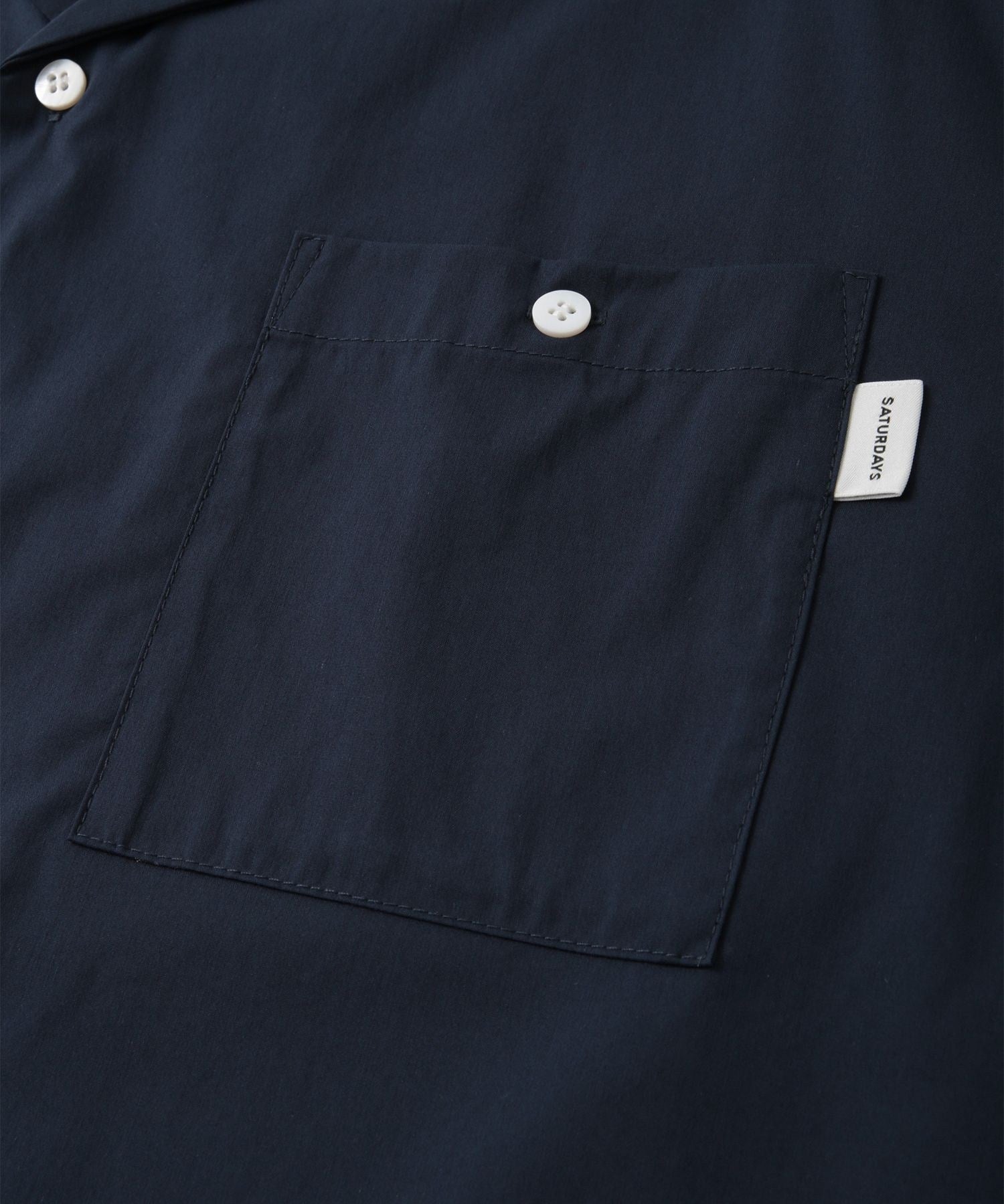 Canty Nylon Blend Open Collar SS Shirt