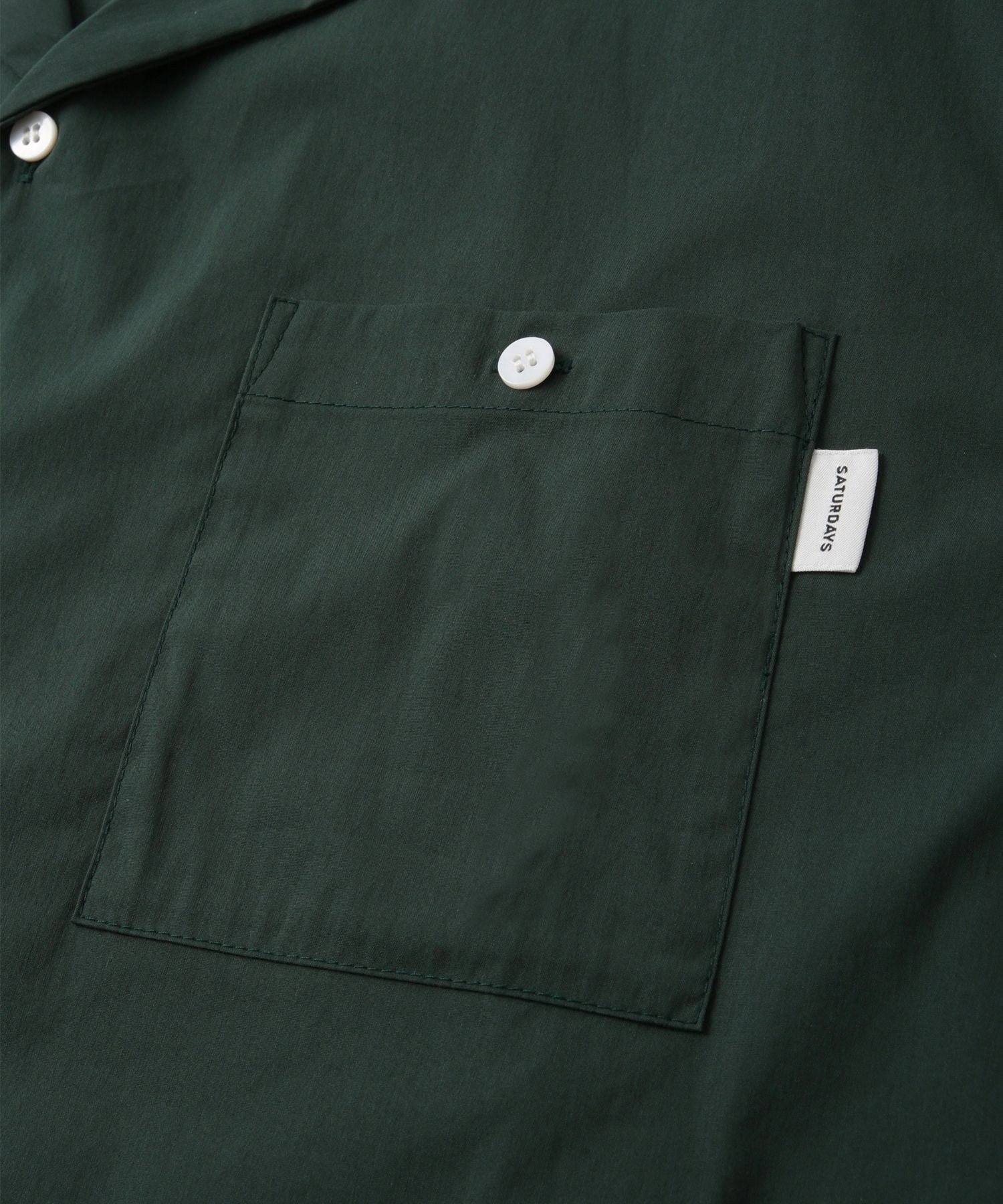 Canty Nylon Blend Open Collar SS Shirt