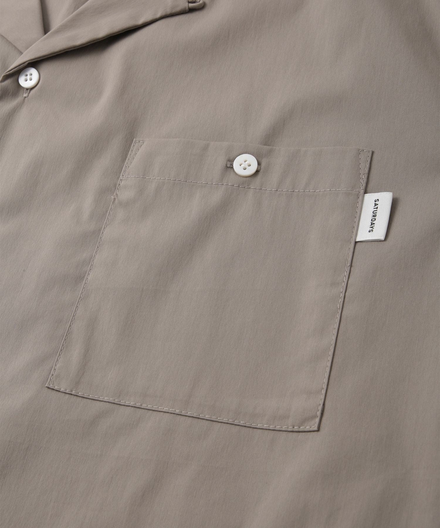 Canty Nylon Blend Open Collar SS Shirt