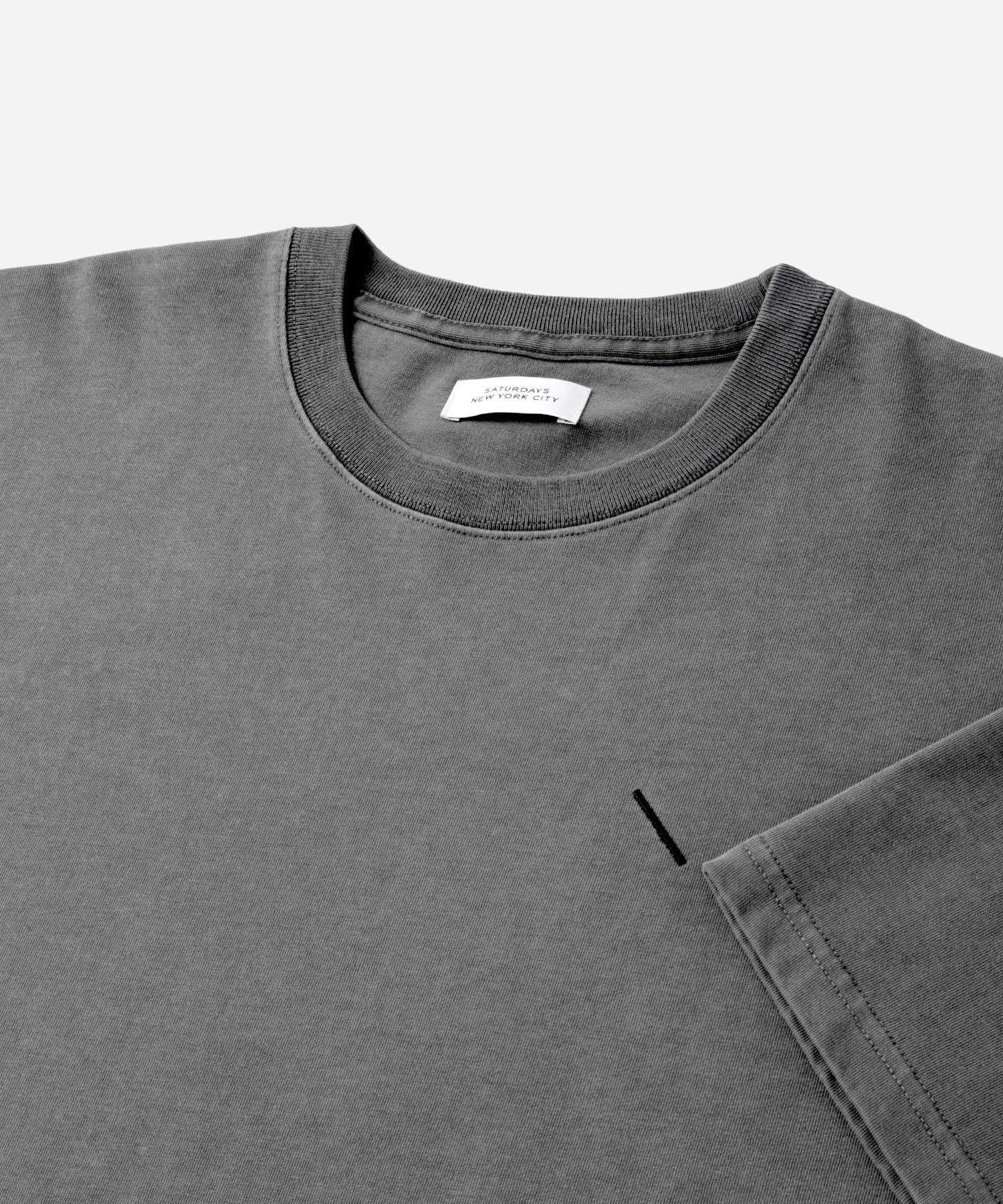 Pigment Dyed Back Printed SS T-Shirt