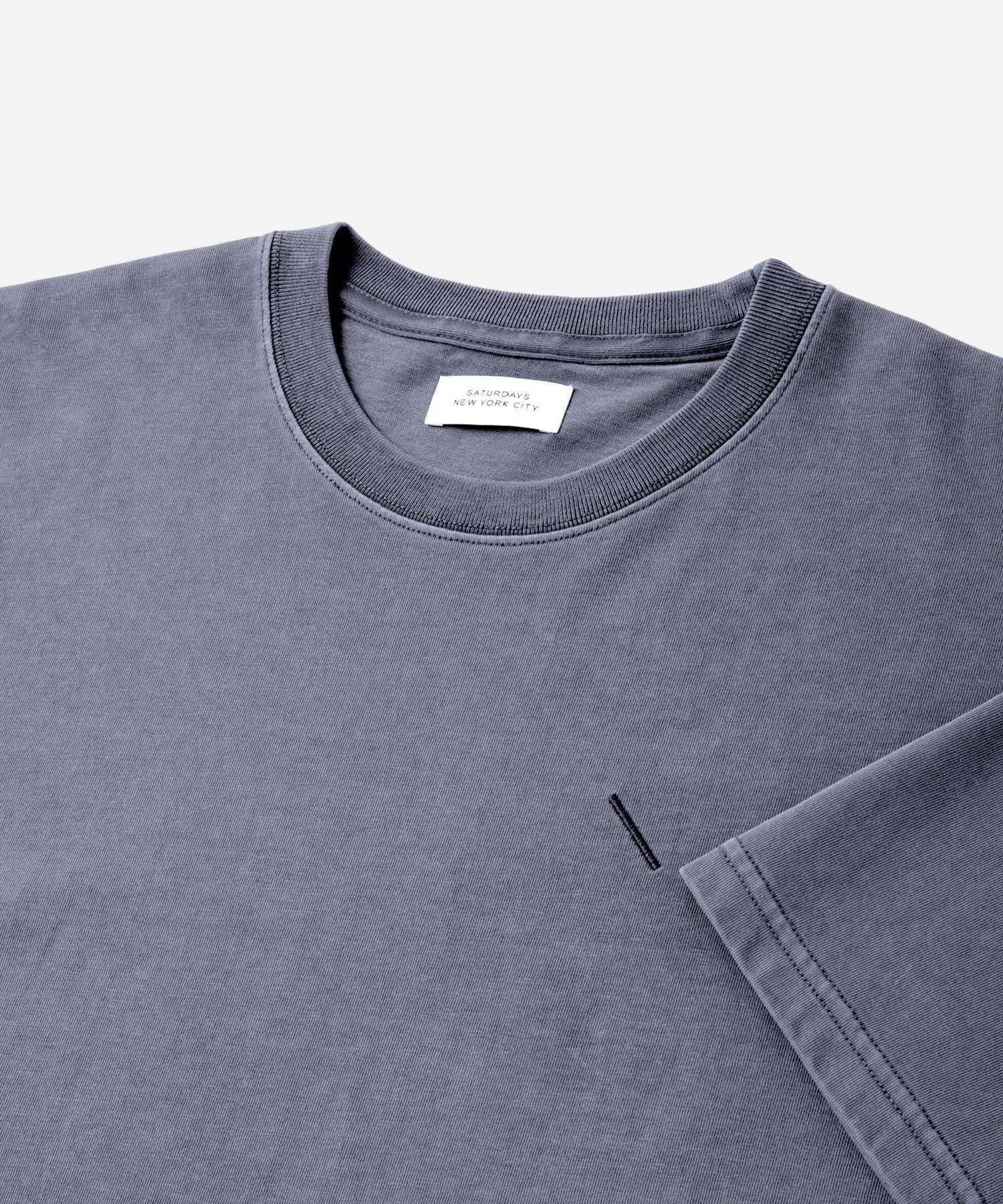 Pigment Dyed Back Printed SS T-Shirt