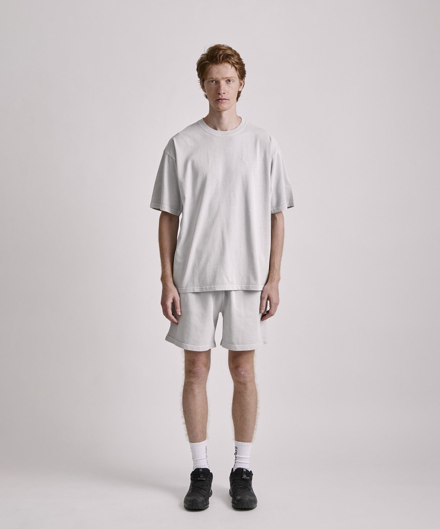 Pigment Dyed Back Printed SS T-Shirt