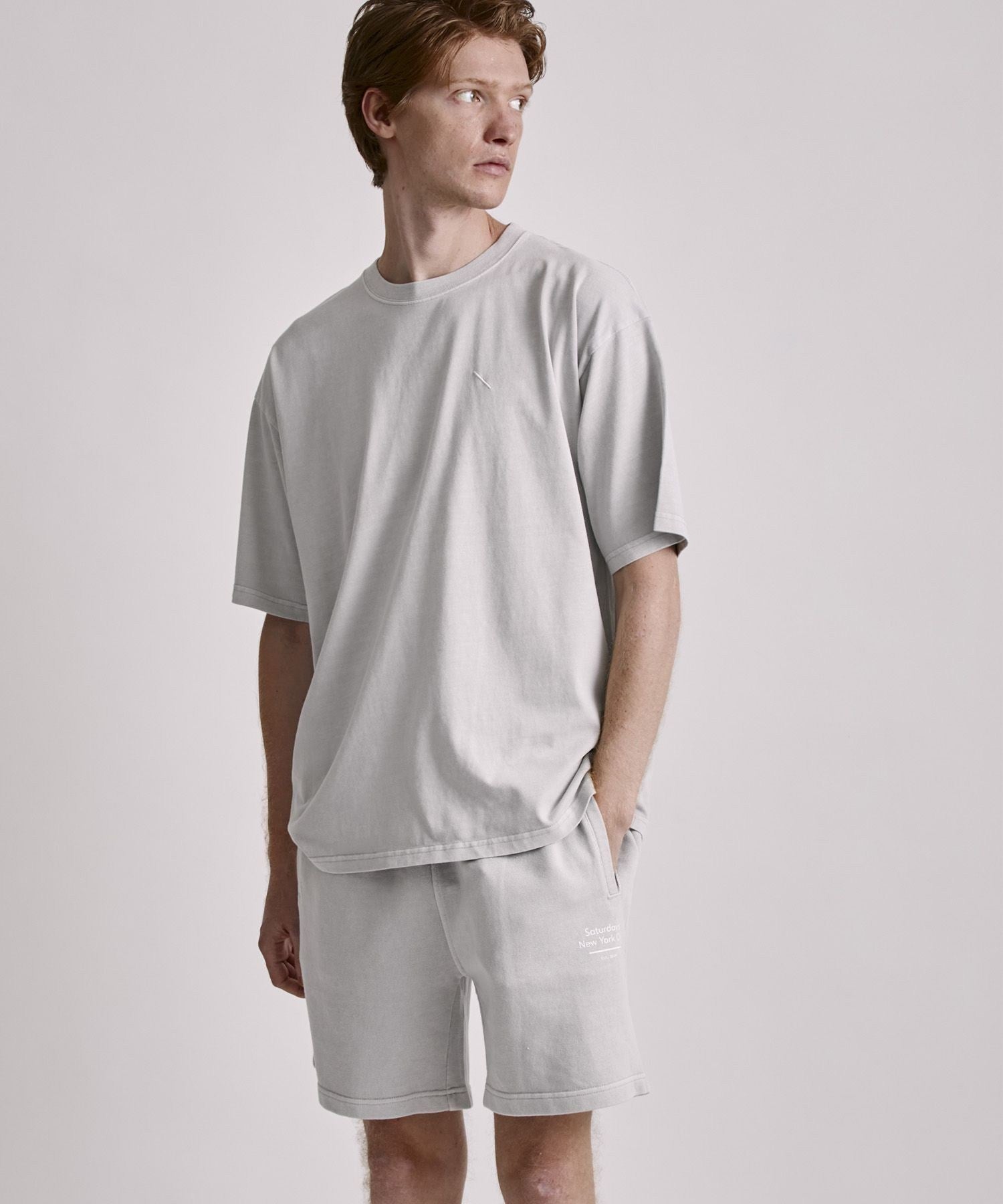 Pigment Dyed Back Printed SS T-Shirt