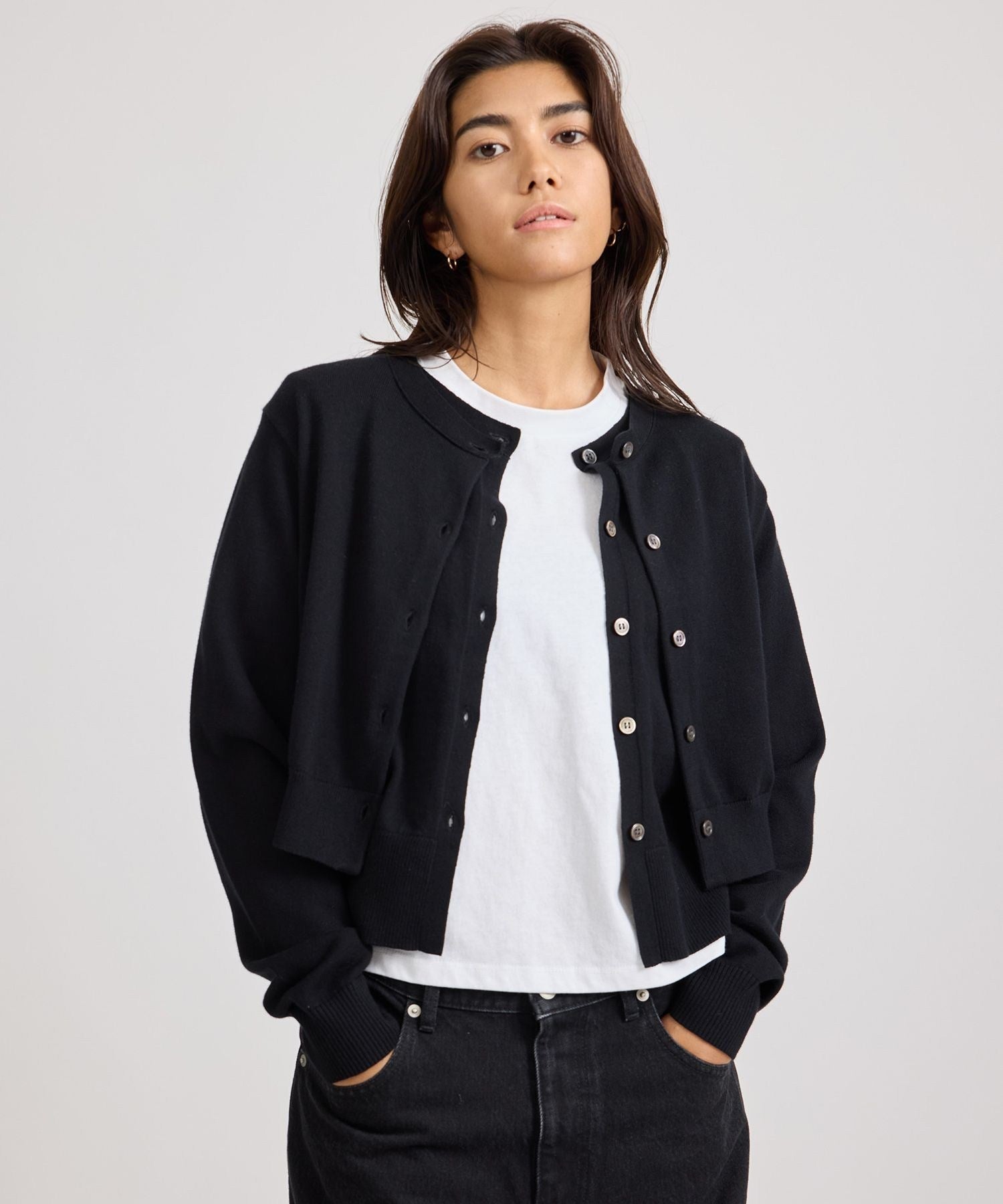 Halle Double Layer Cardigan | WOMEN
