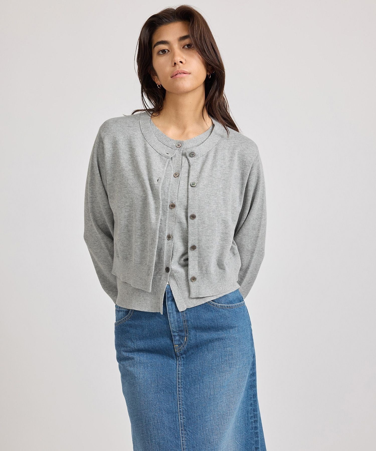 Halle Double Layer Cardigan | WOMEN